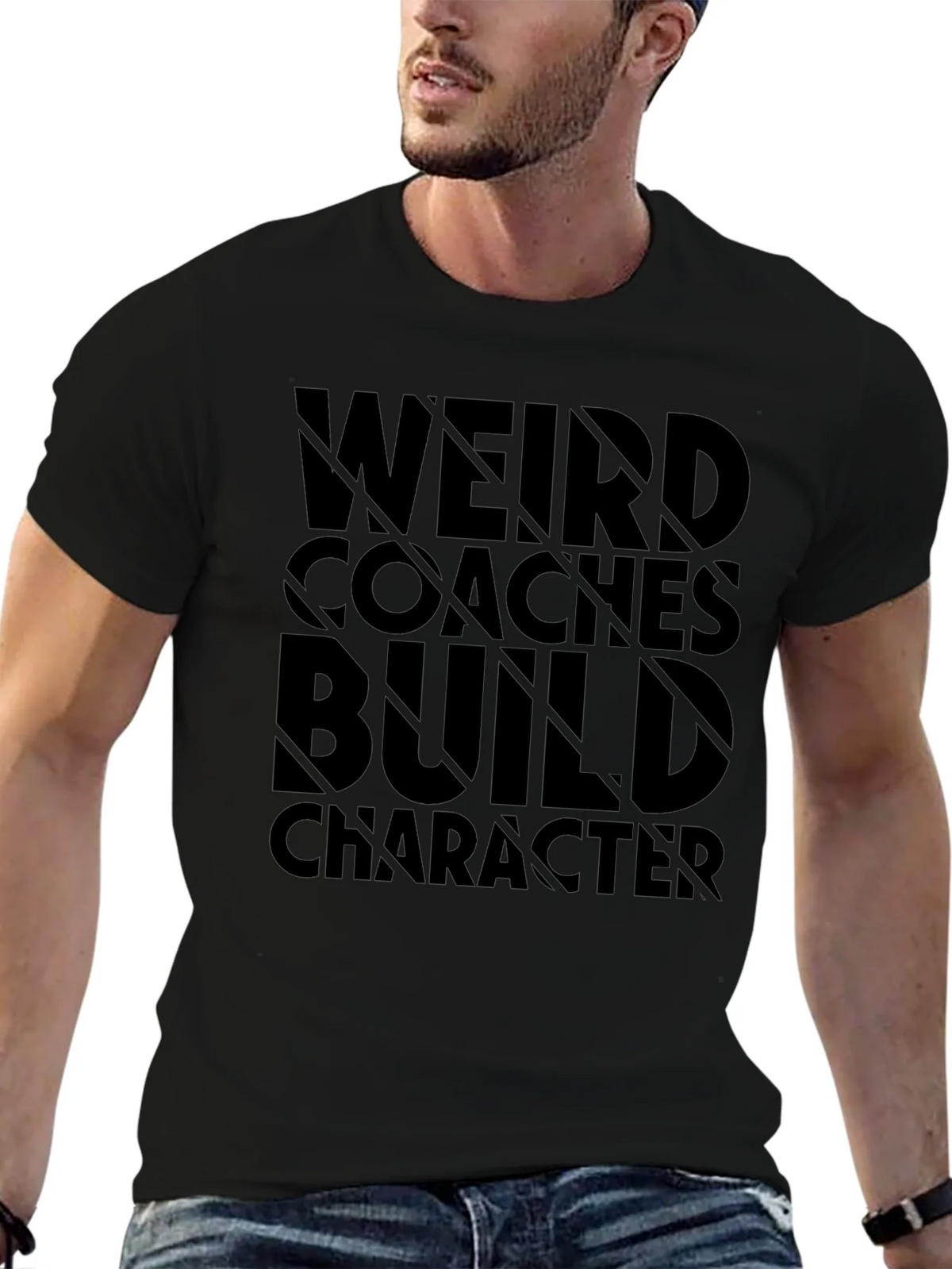 Weird Coaches Build Character Black T-Shirt product image 4