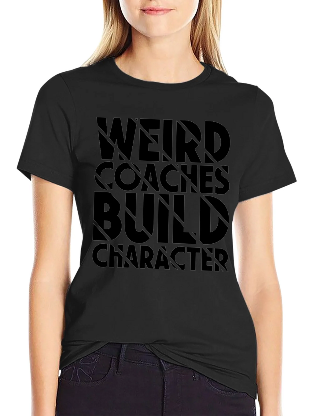 Weird Coaches Build Character Black T-Shirt product image 2