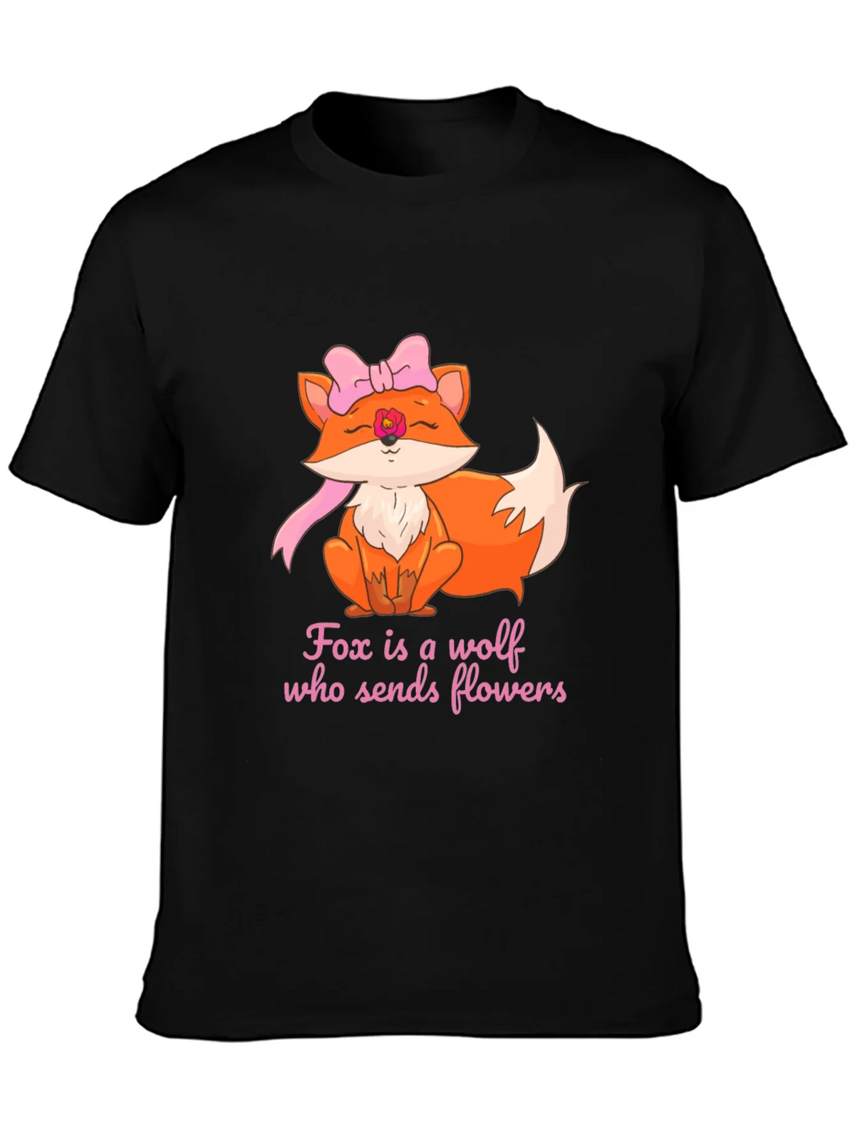 Fox Sends Flowers T-Shirt - Unique Graphic Tee product image 3