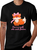 Fox Sends Flowers T-Shirt - Unique Graphic Tee product image 1