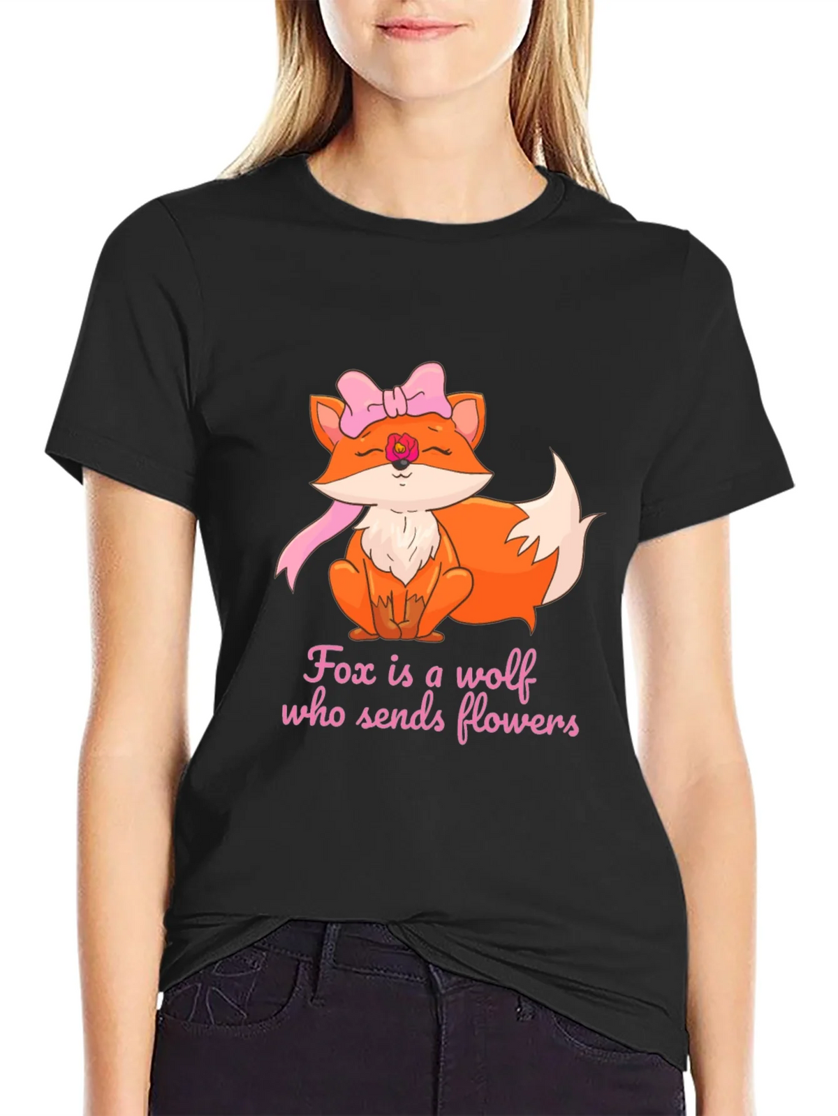 Fox Sends Flowers T-Shirt - Unique Graphic Tee product image 2
