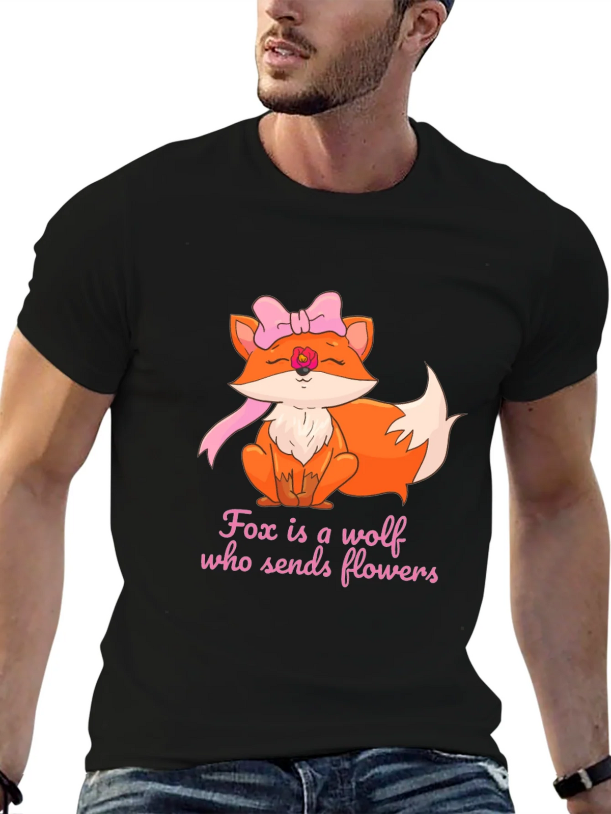 Fox Sends Flowers T-Shirt - Unique Graphic Tee product image 6