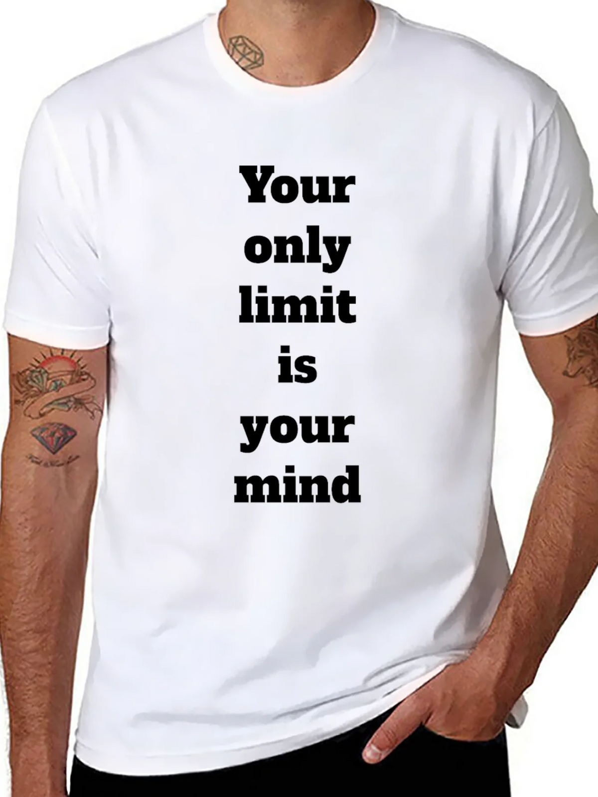 Inspirational Mindset Tee - Your only limit is mind T-Shirt product image 7
