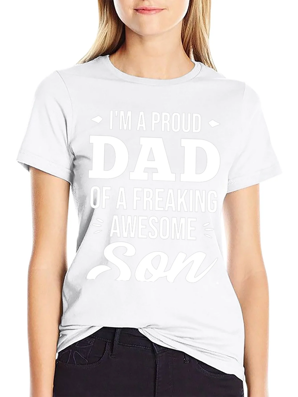 Proud Dad of an Awesome Son Black Graphic Tee product image 8