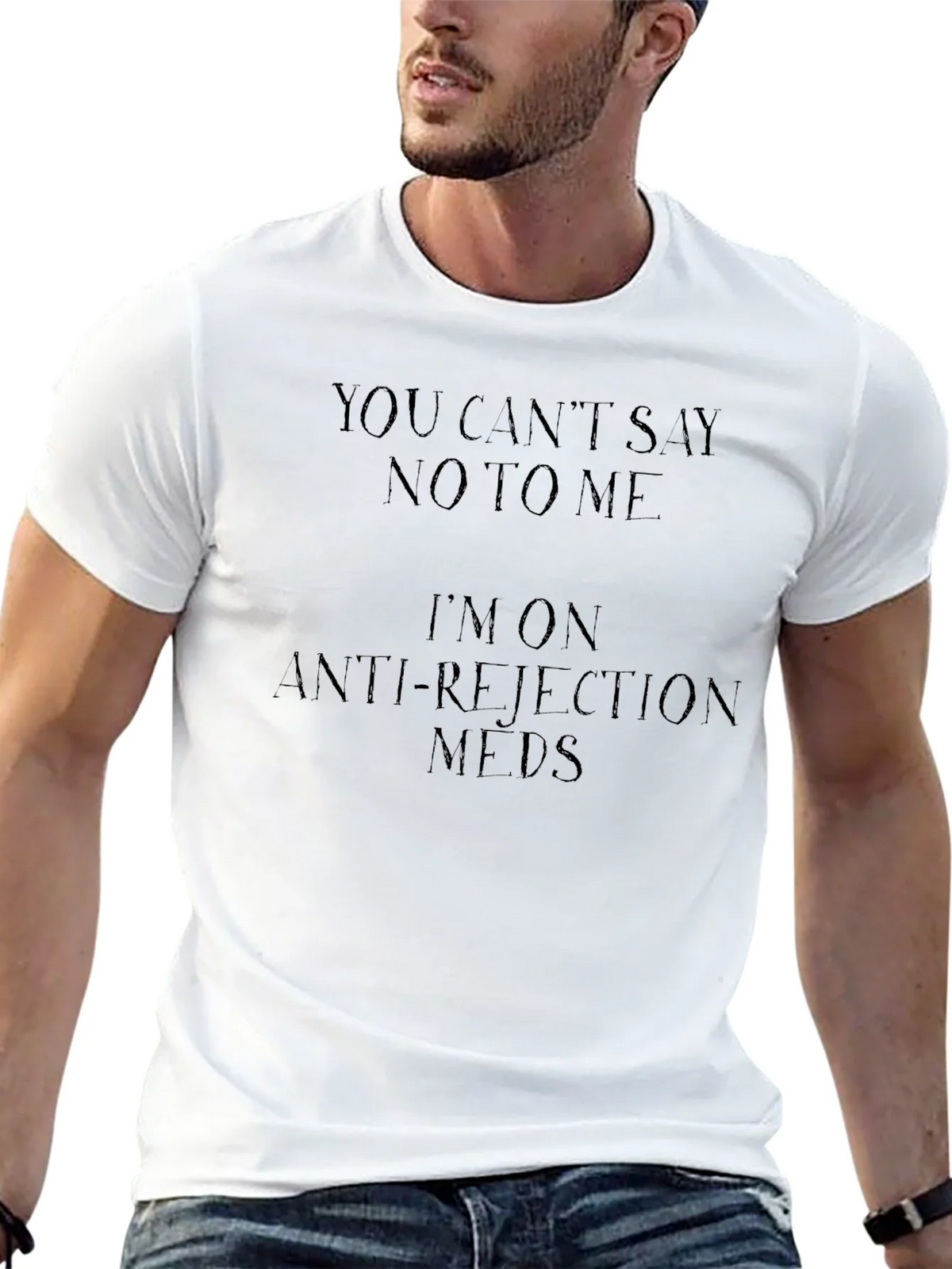 Funny Anti-Rejection Meds Black T-Shirt product image 12