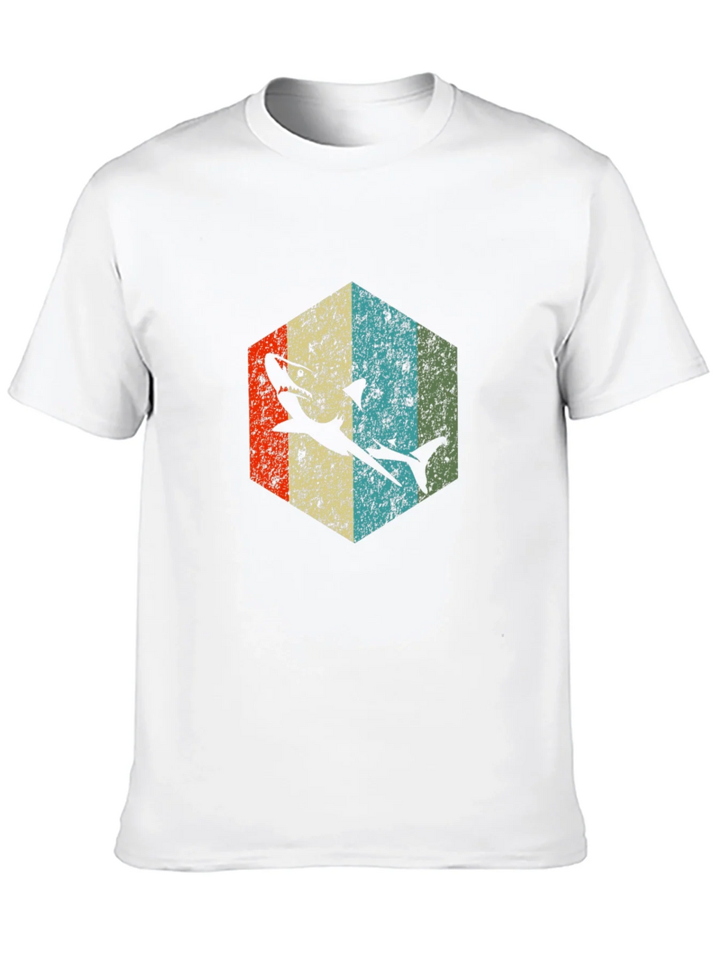 Retro Shark Graphic Tee - Black Cotton Blend product image 9