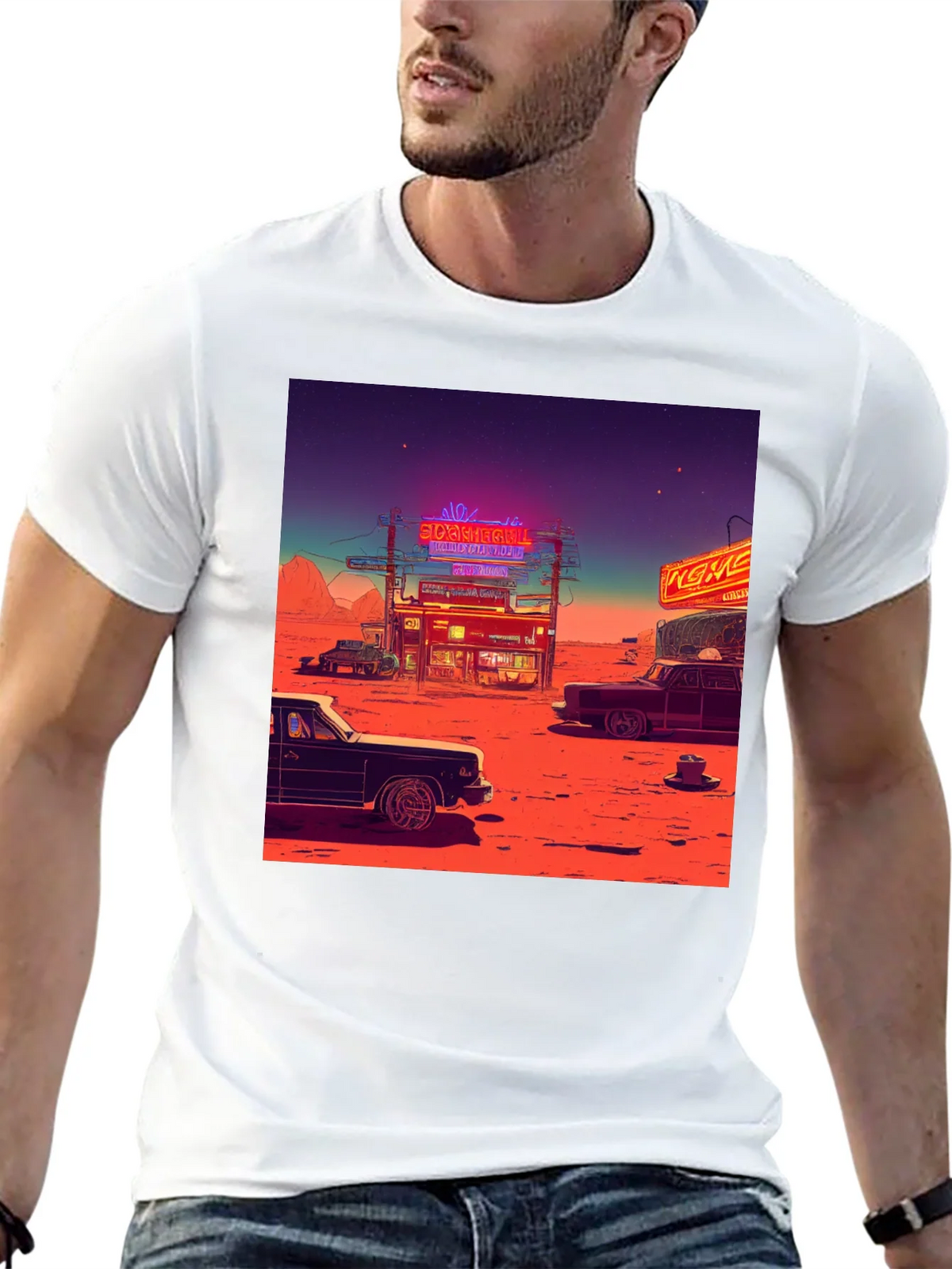 Retro Desert Neon T-Shirt product image 12