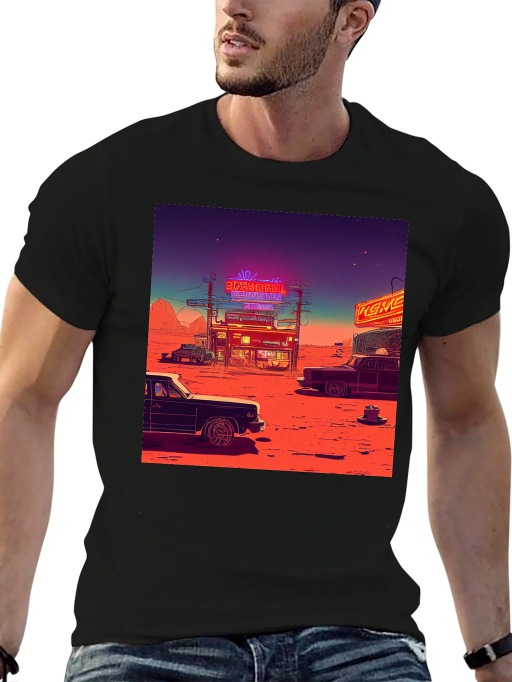 Retro Desert Neon T-Shirt product image 6
