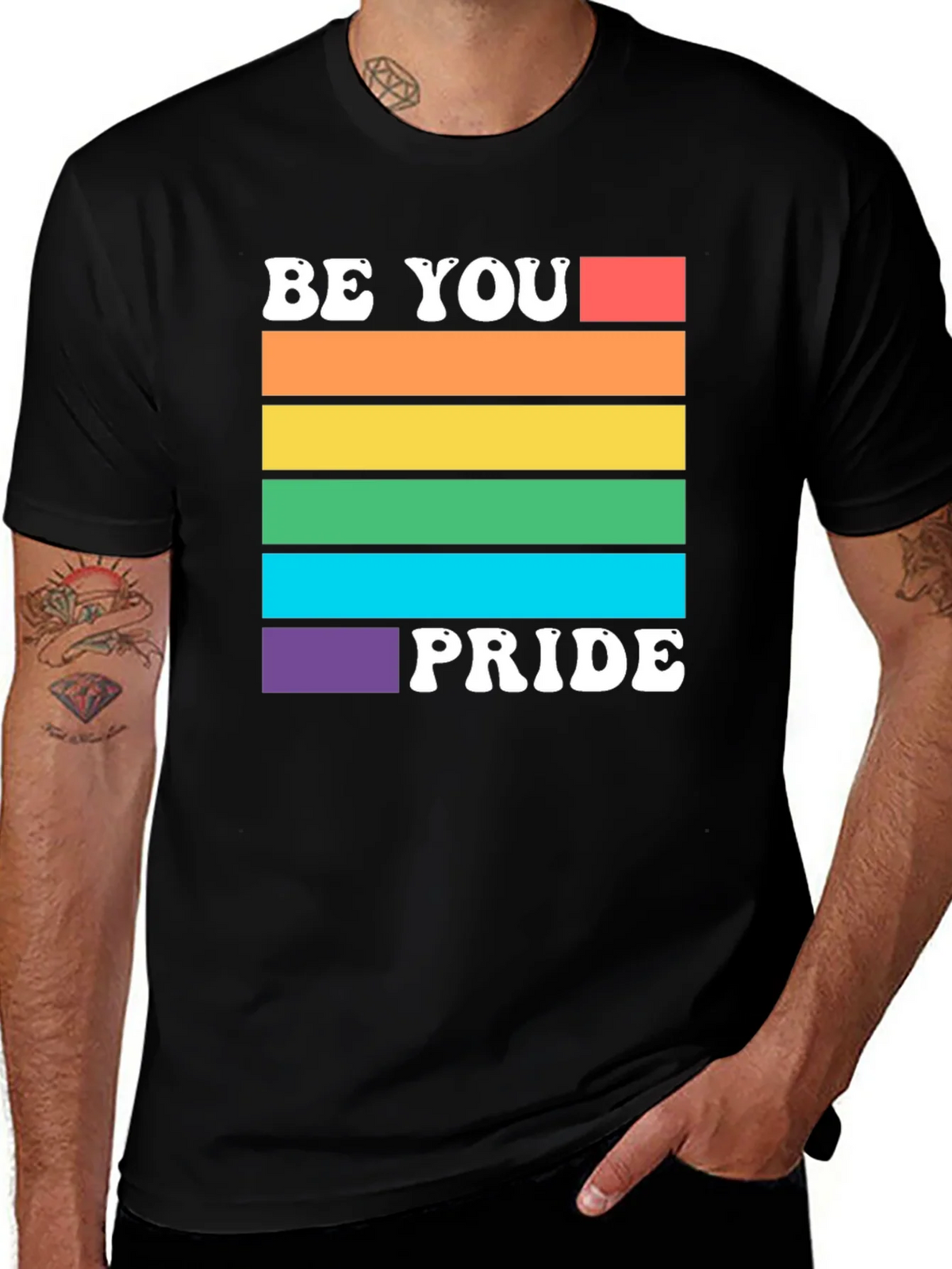 Be You Pride Rainbow Graphic T-Shirt product image 1