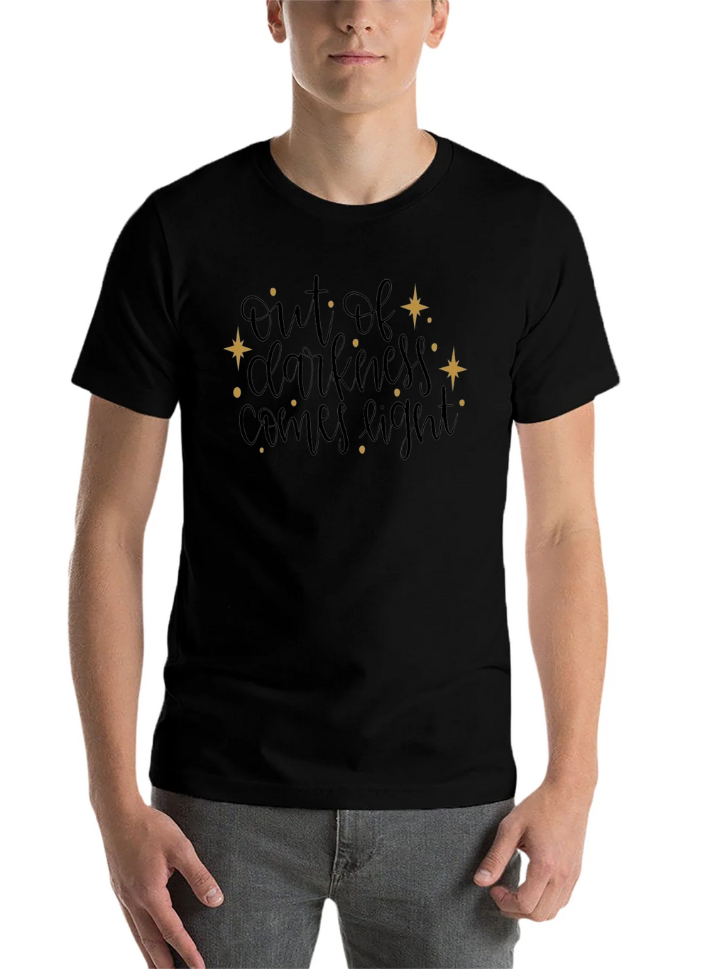 Out of Darkness Comes Light Black T-Shirt product image 4