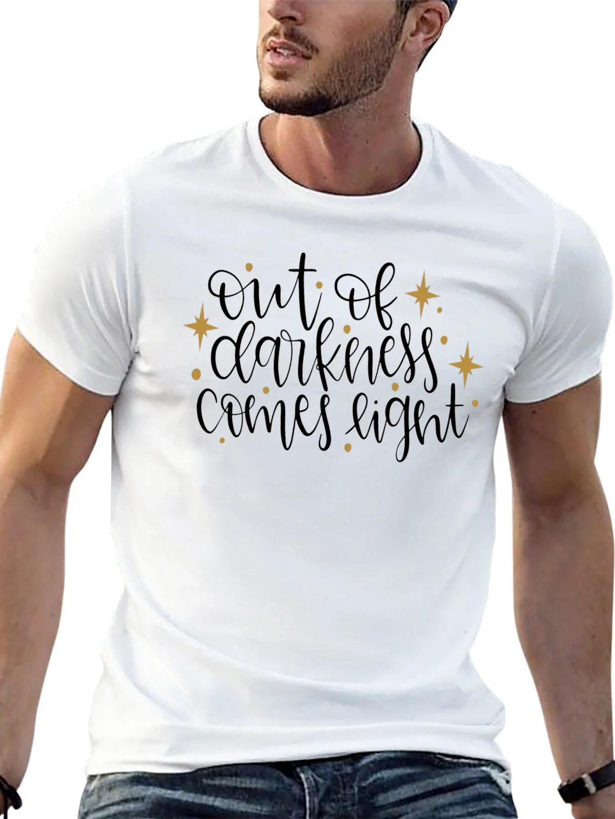 Out of Darkness Comes Light Black T-Shirt product image 12