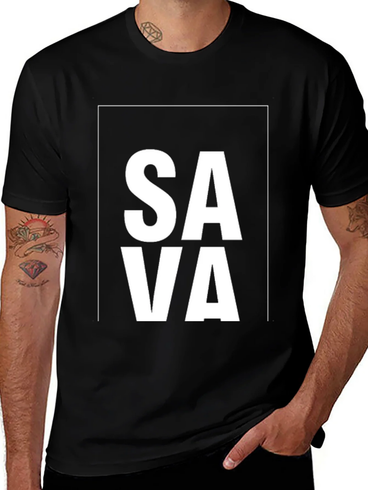 SAVA Graphic Black T-Shirt product image 1