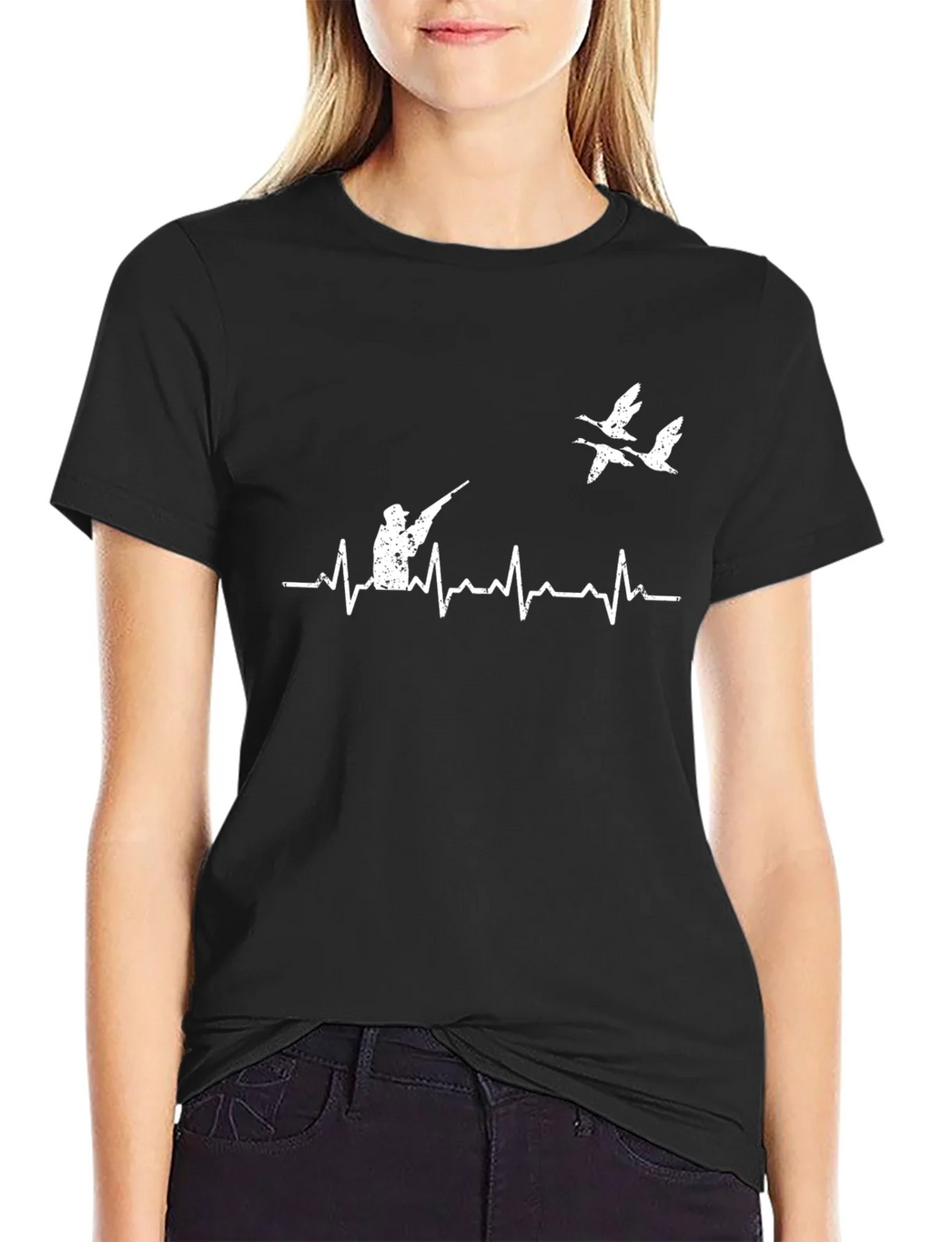 Duck Hunting Heartbeat T-Shirt product image 2