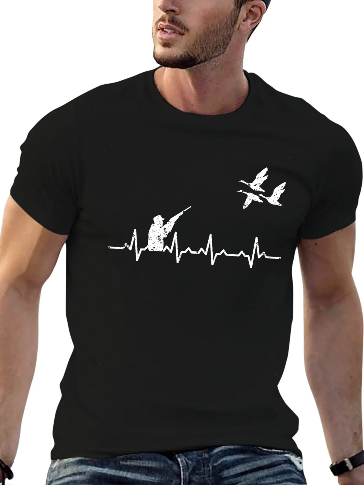Duck Hunting Heartbeat T-Shirt product image 6