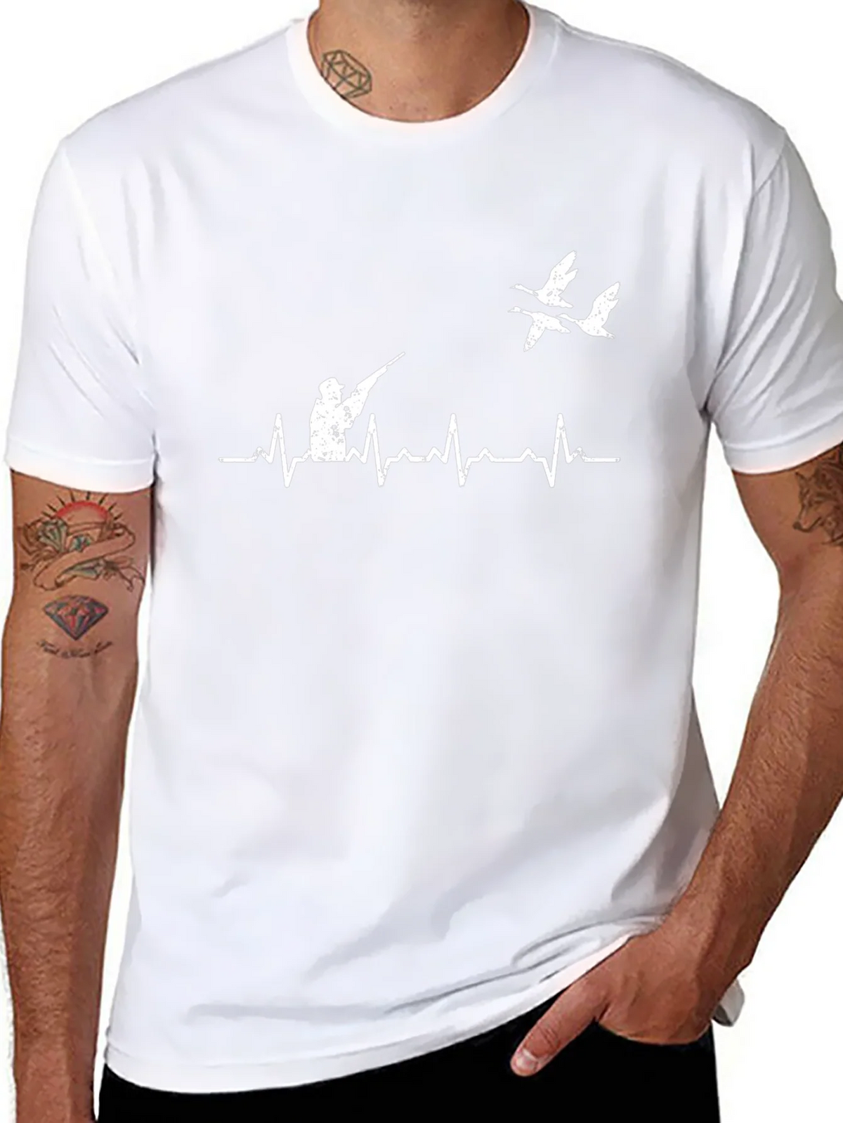 Duck Hunting Heartbeat T-Shirt product image 7