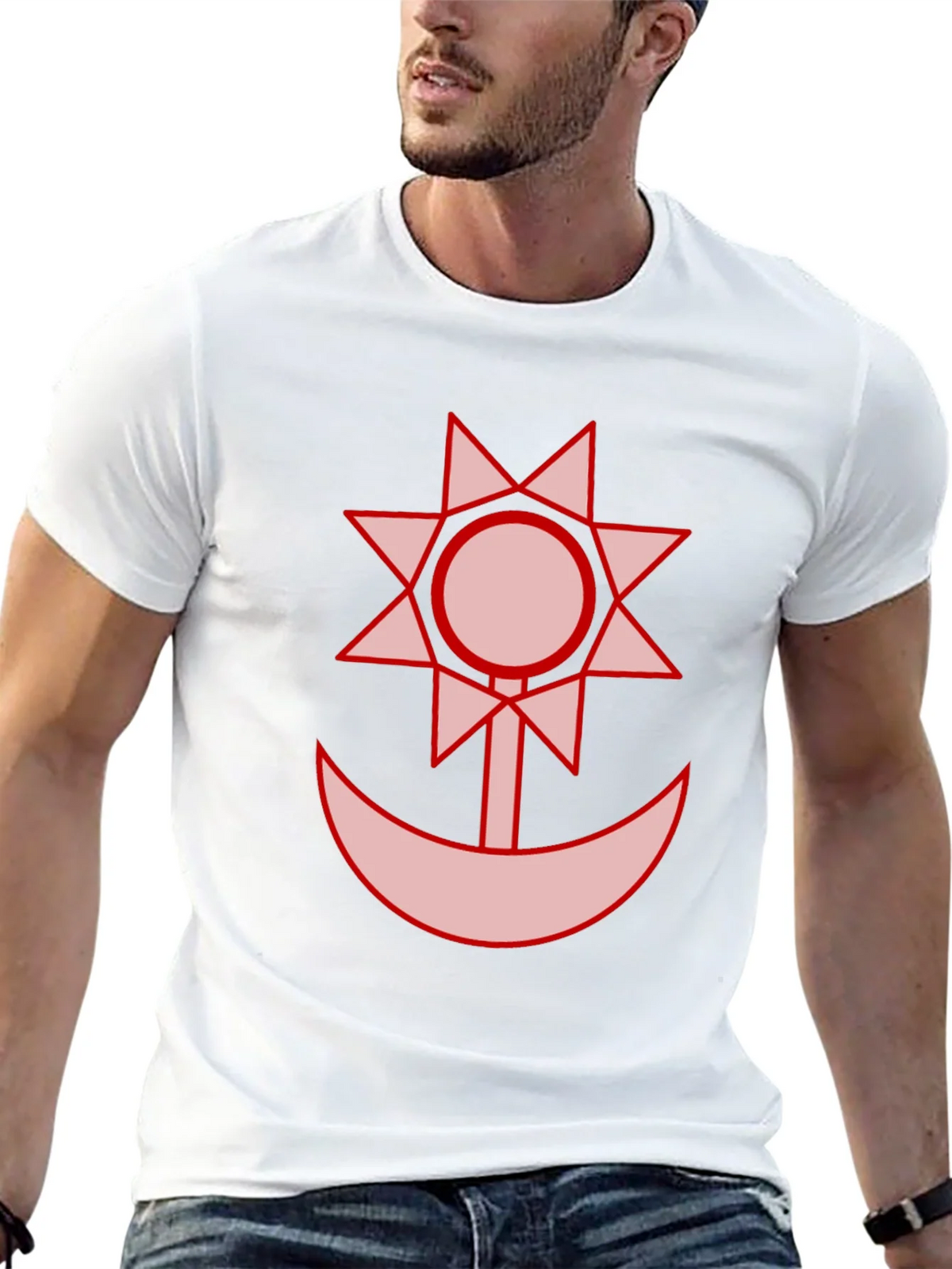 Graphic Black T-Shirt - Sun and Moon Design product image 12