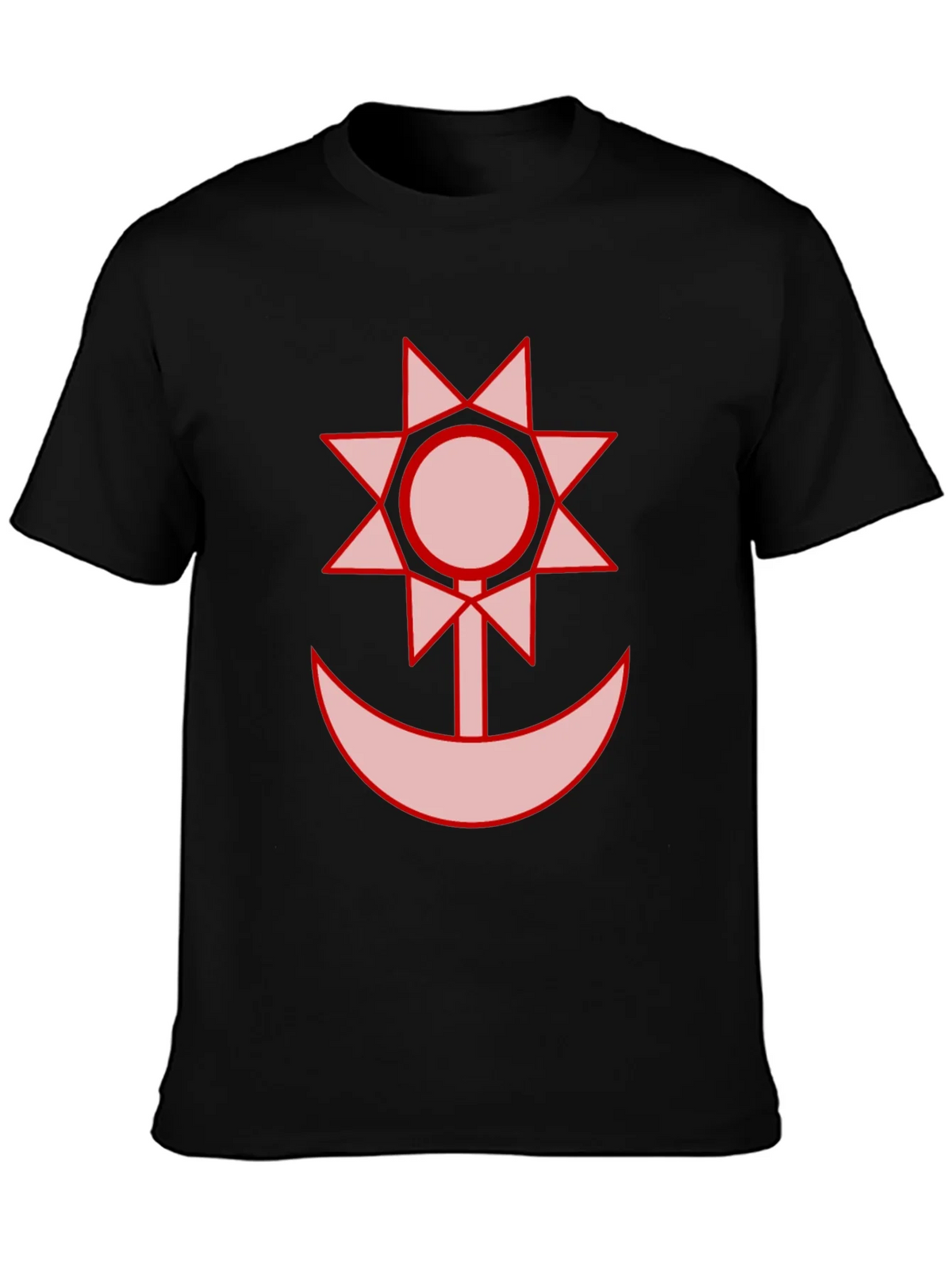 Graphic Black T-Shirt - Sun and Moon Design product image 3
