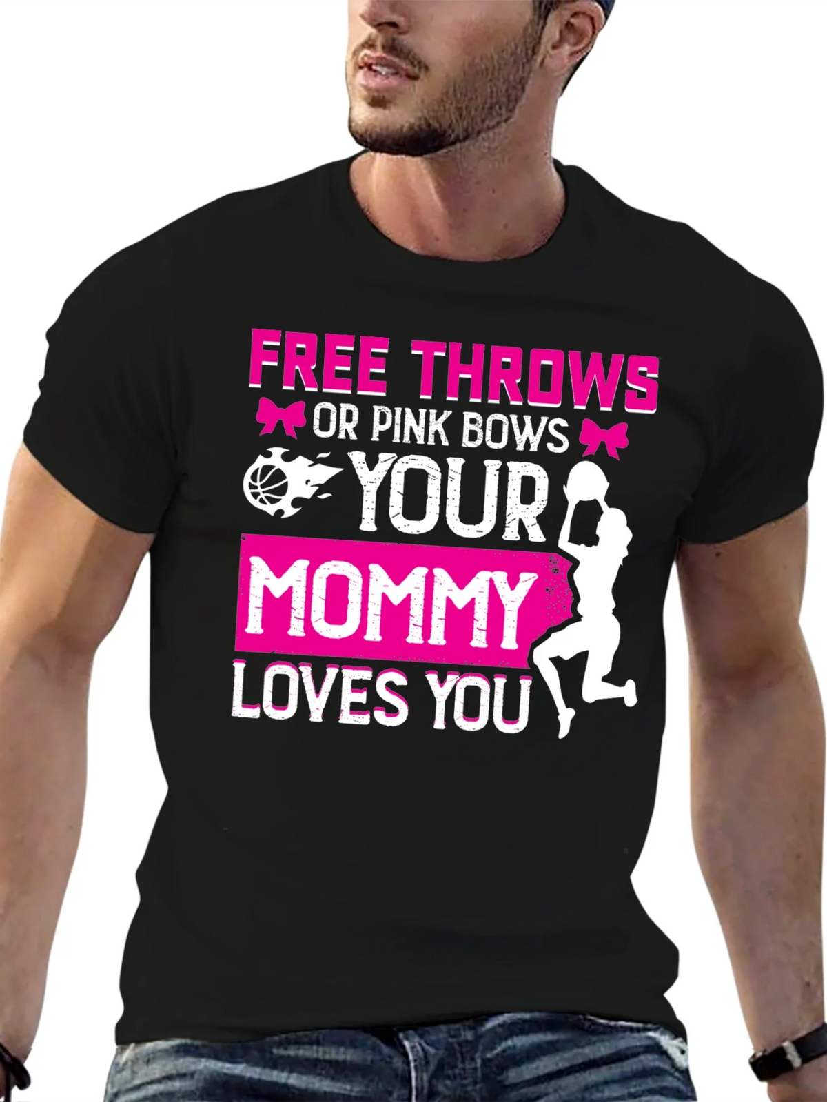 Free Throws or Pink Bows T-Shirt product image 6