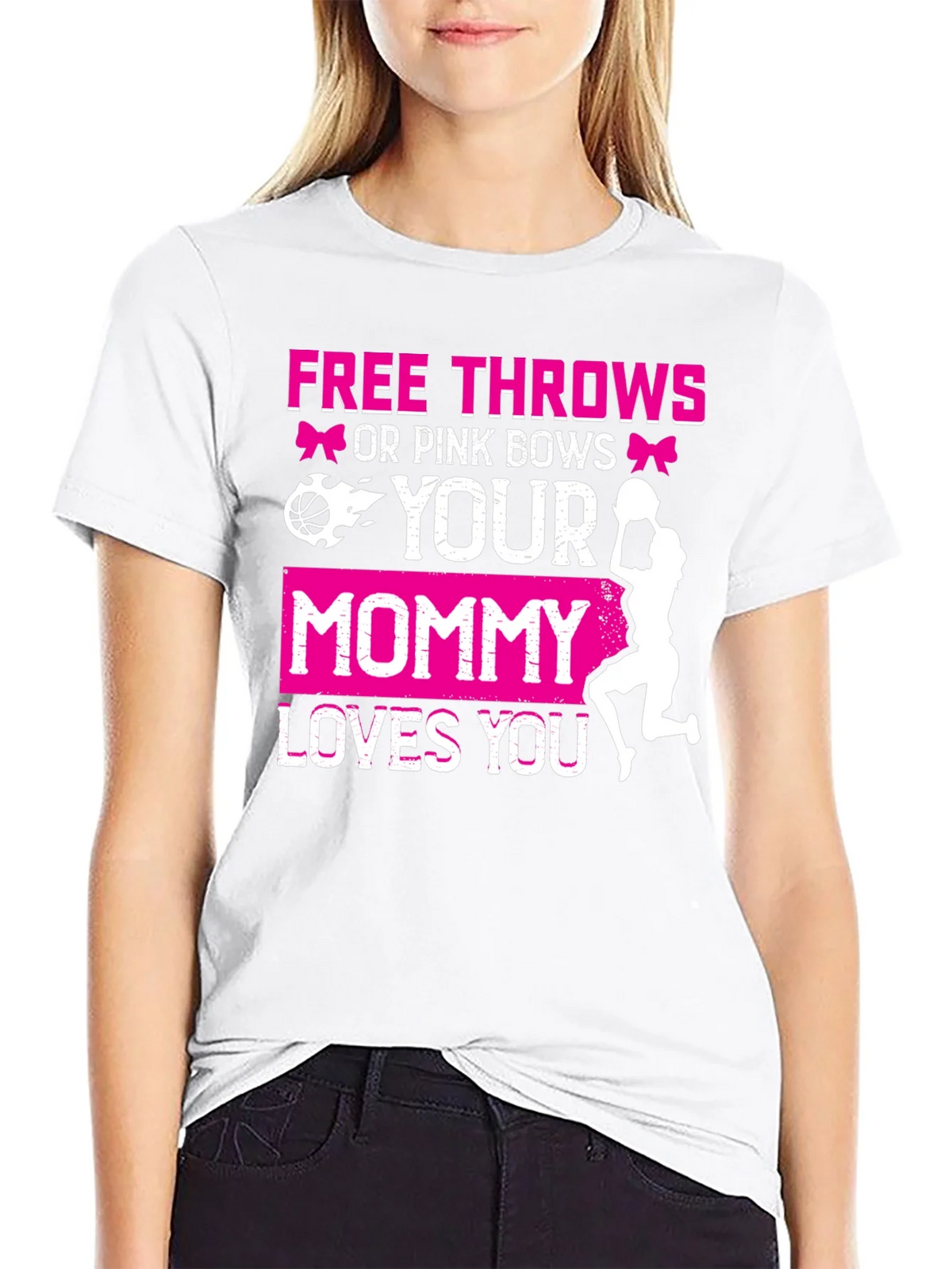 Free Throws or Pink Bows T-Shirt product image 8