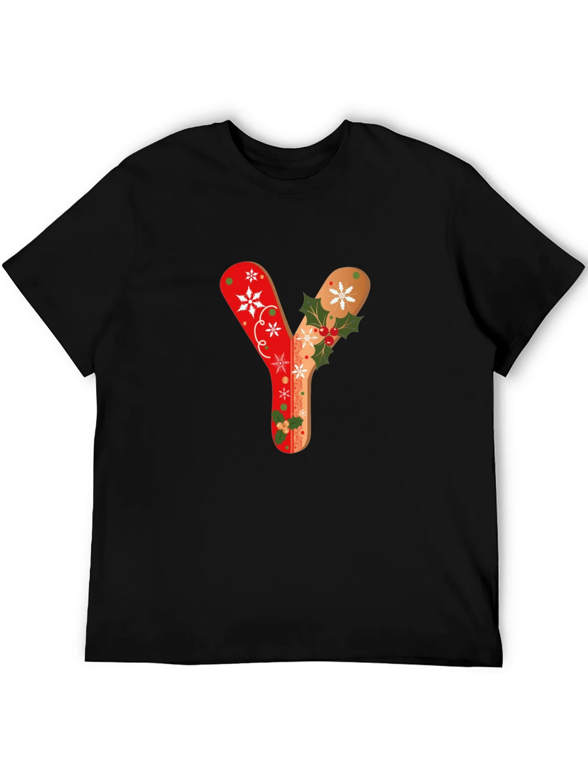 Festive Letter Y Christmas T-Shirt product image 5