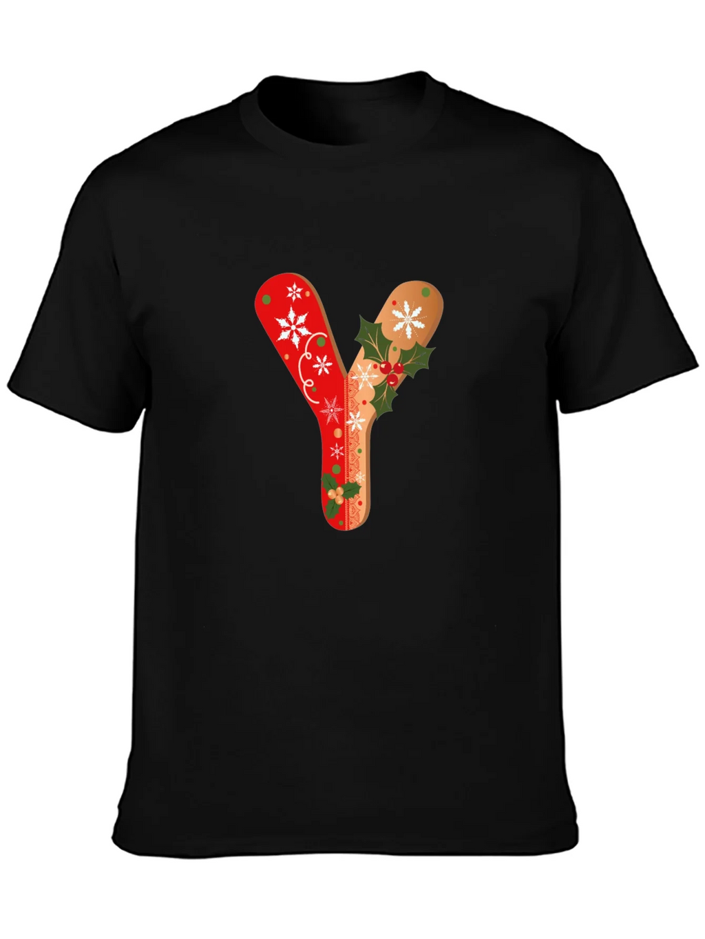 Festive Letter Y Christmas T-Shirt product image 3
