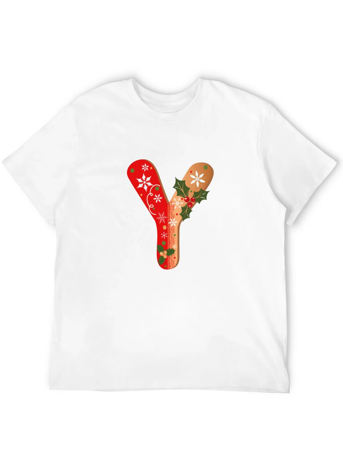 Festive Letter Y Christmas T-Shirt product image 11