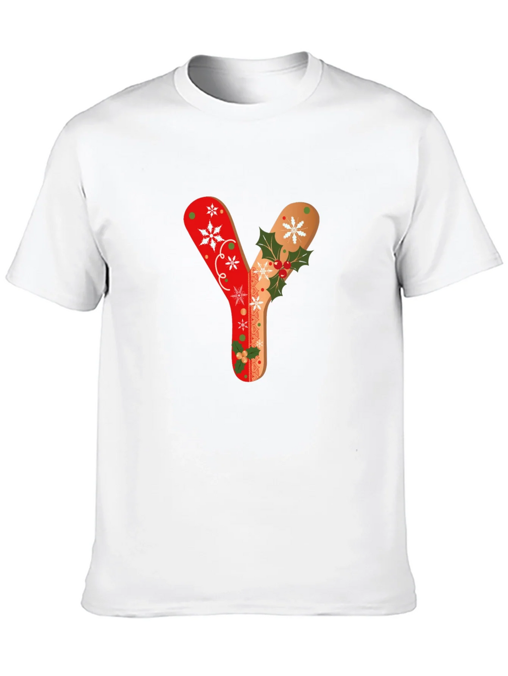 Festive Letter Y Christmas T-Shirt product image 9