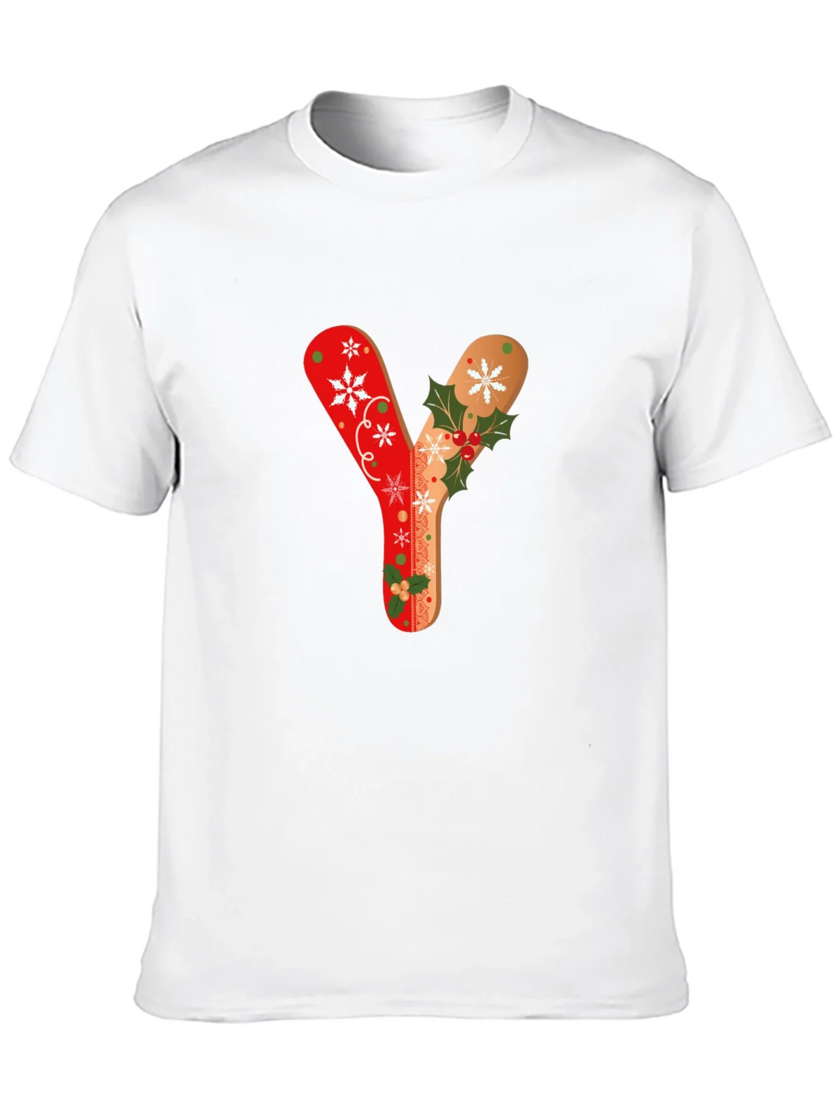 Festive Letter Y Christmas T-Shirt product image 9
