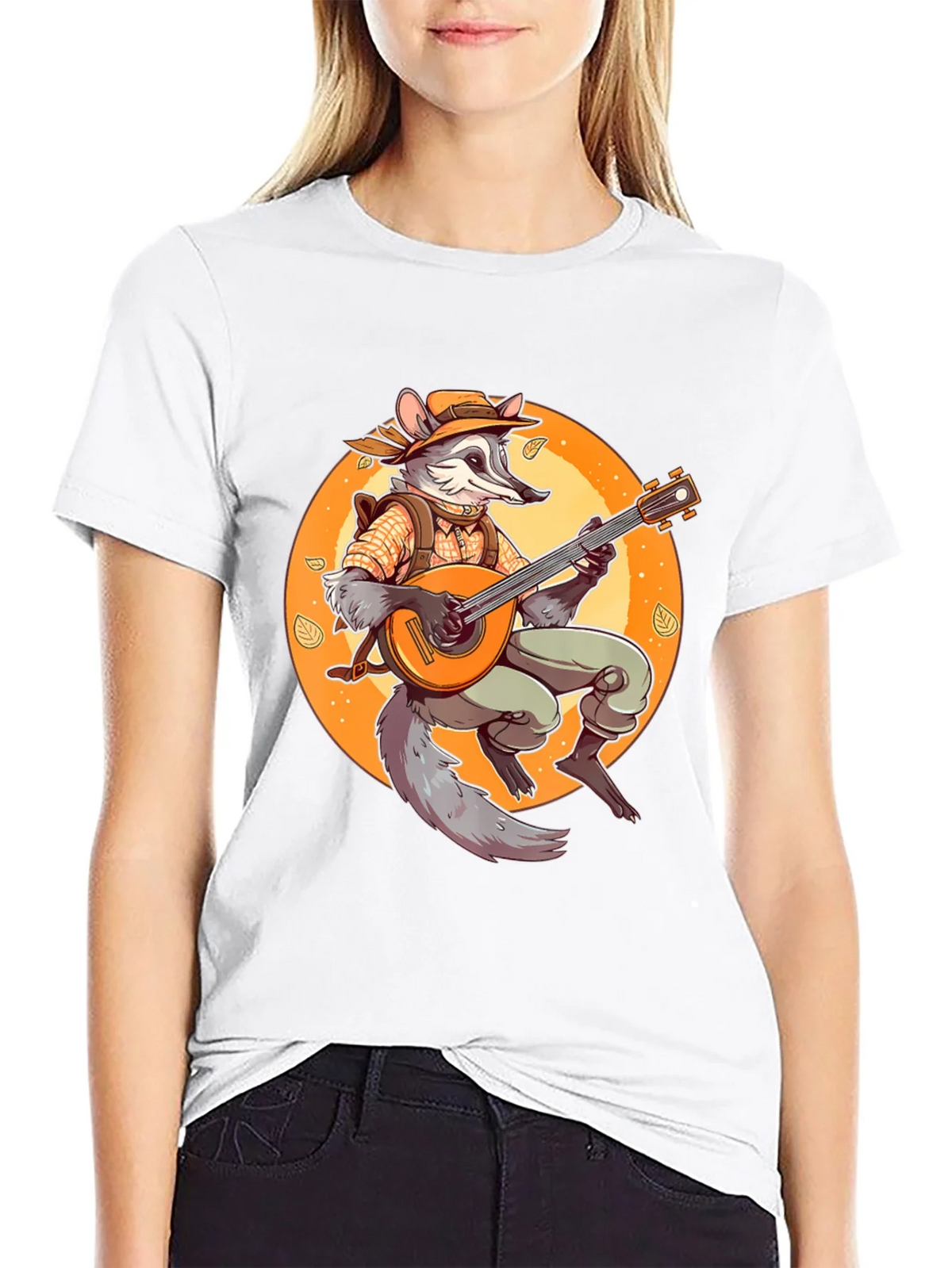 Raccoon Musician T-Shirt - Whimsical Animal Tee product image 8