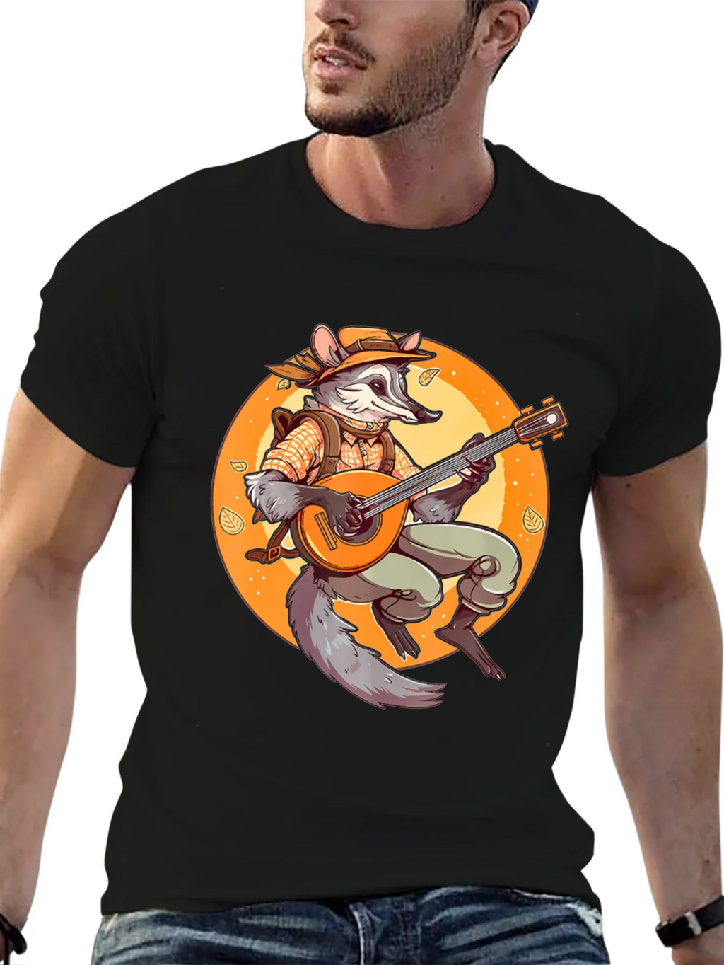 Raccoon Musician T-Shirt - Whimsical Animal Tee product image 6