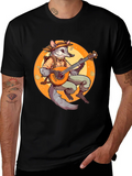Raccoon Musician T-Shirt - Whimsical Animal Tee product image 1