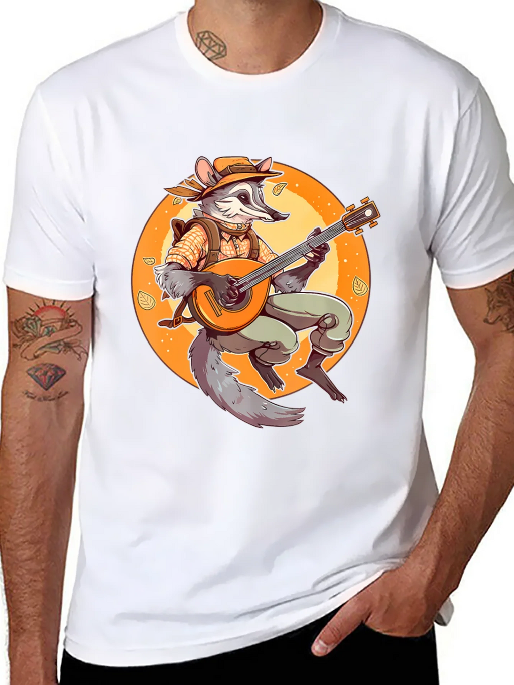 Raccoon Musician T-Shirt - Whimsical Animal Tee product image 7