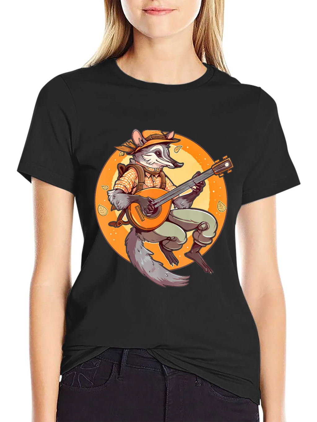 Raccoon Musician T-Shirt - Whimsical Animal Tee product image 2