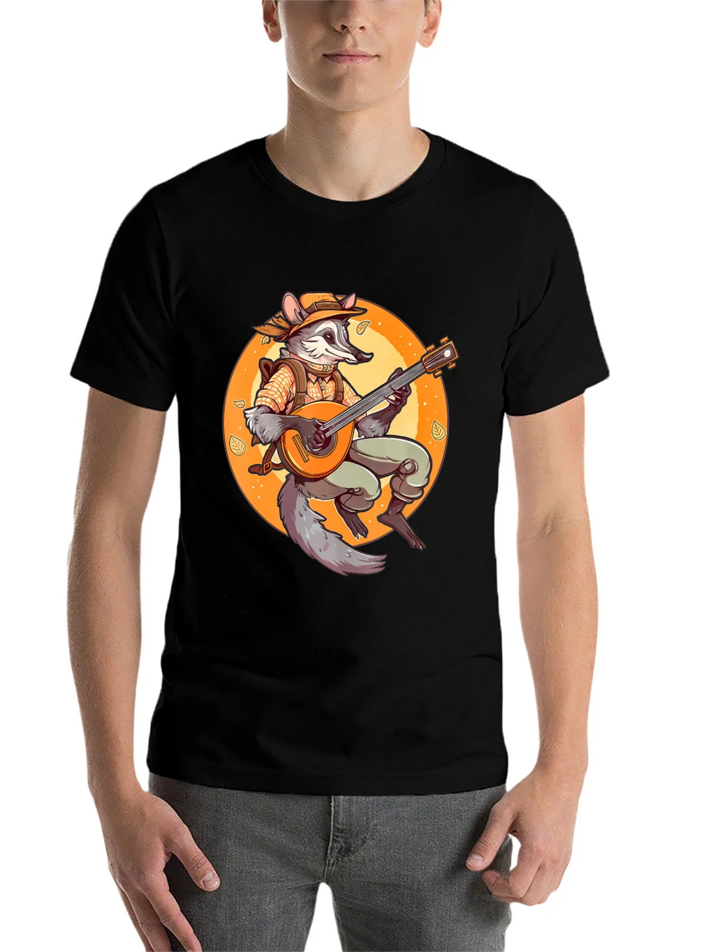 Raccoon Musician T-Shirt - Whimsical Animal Tee product image 4
