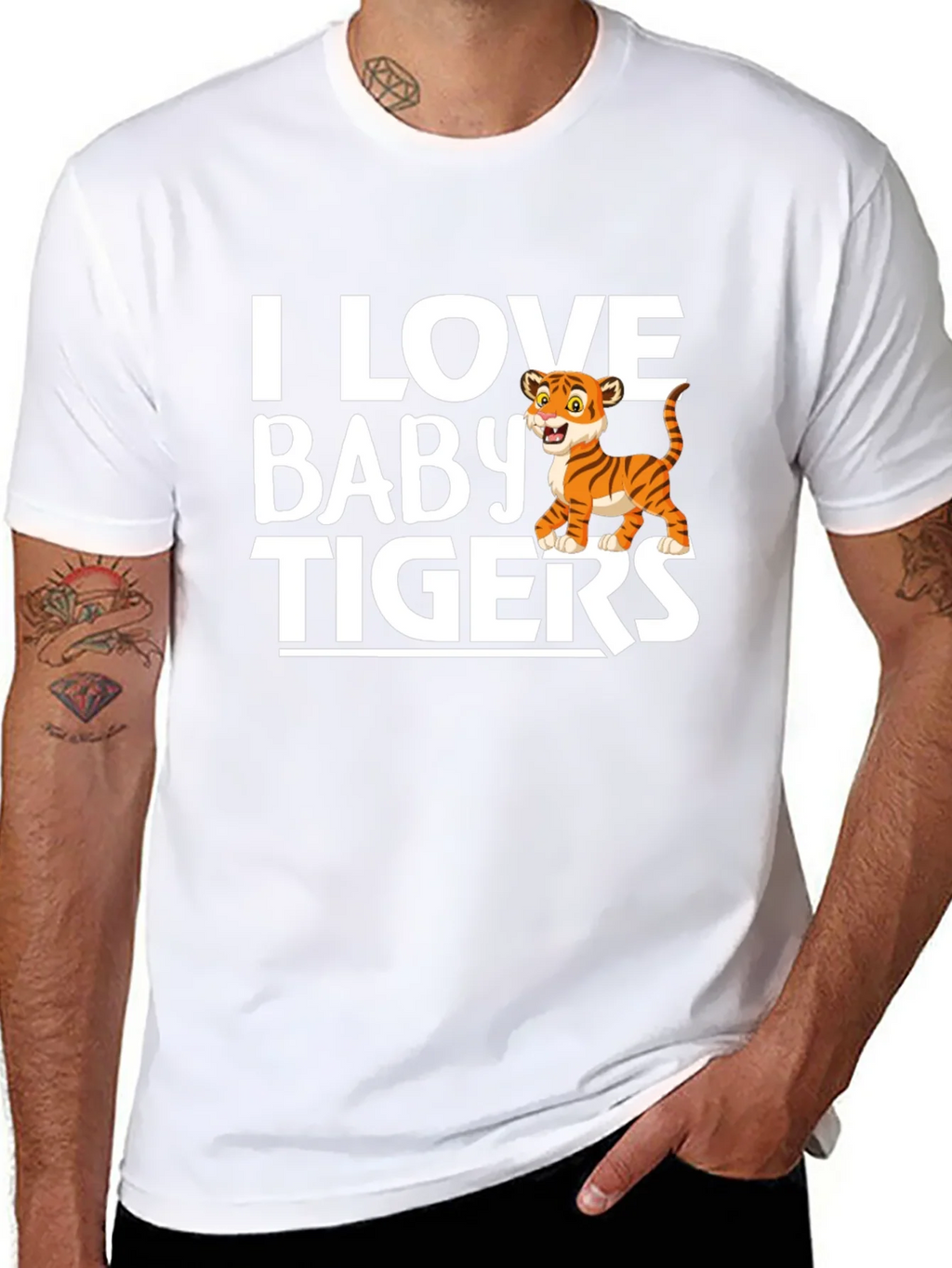 I Love Baby Tigers Graphic T-Shirt product image 7