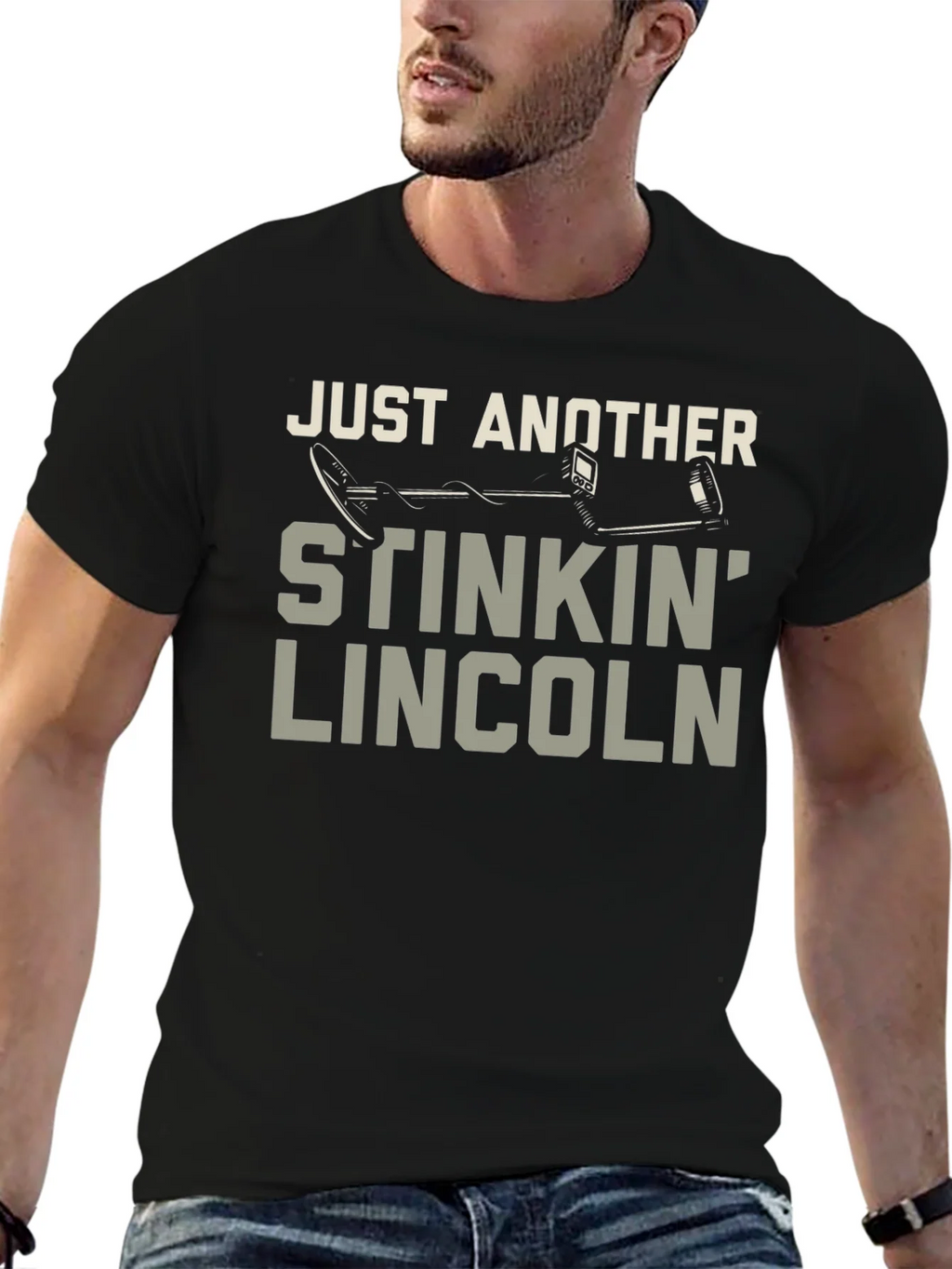 Stinkin Lincoln Detector Tee - Metal Detecting Humor T-Shirt product image 6