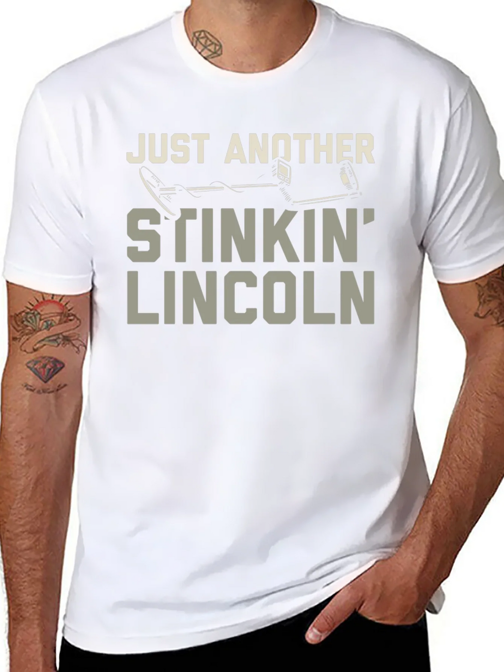 Stinkin Lincoln Detector Tee - Metal Detecting Humor T-Shirt product image 7