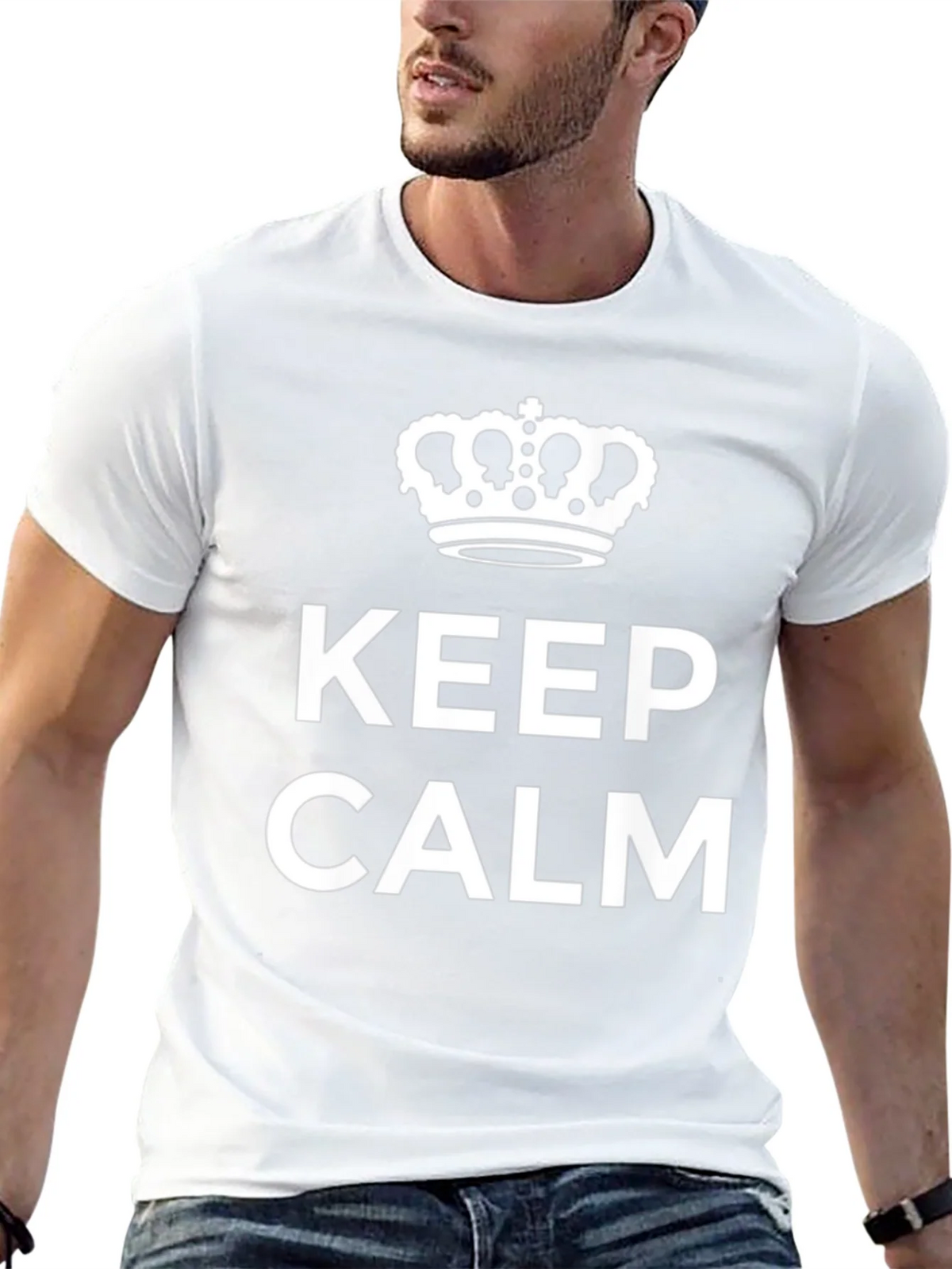Keep Calm Crown Black Graphic Tee product image 10