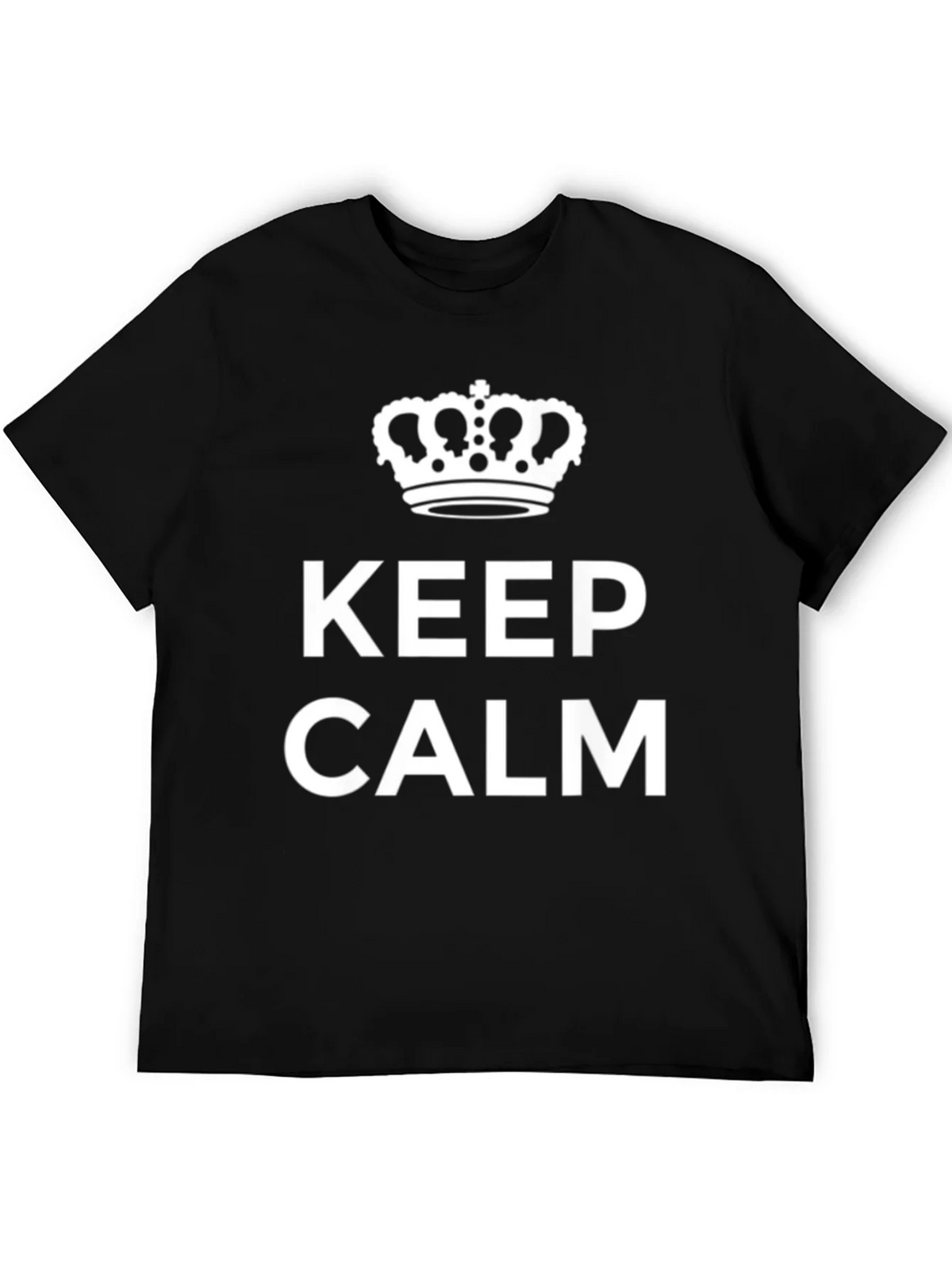 Keep Calm Crown Black Graphic Tee product image 4