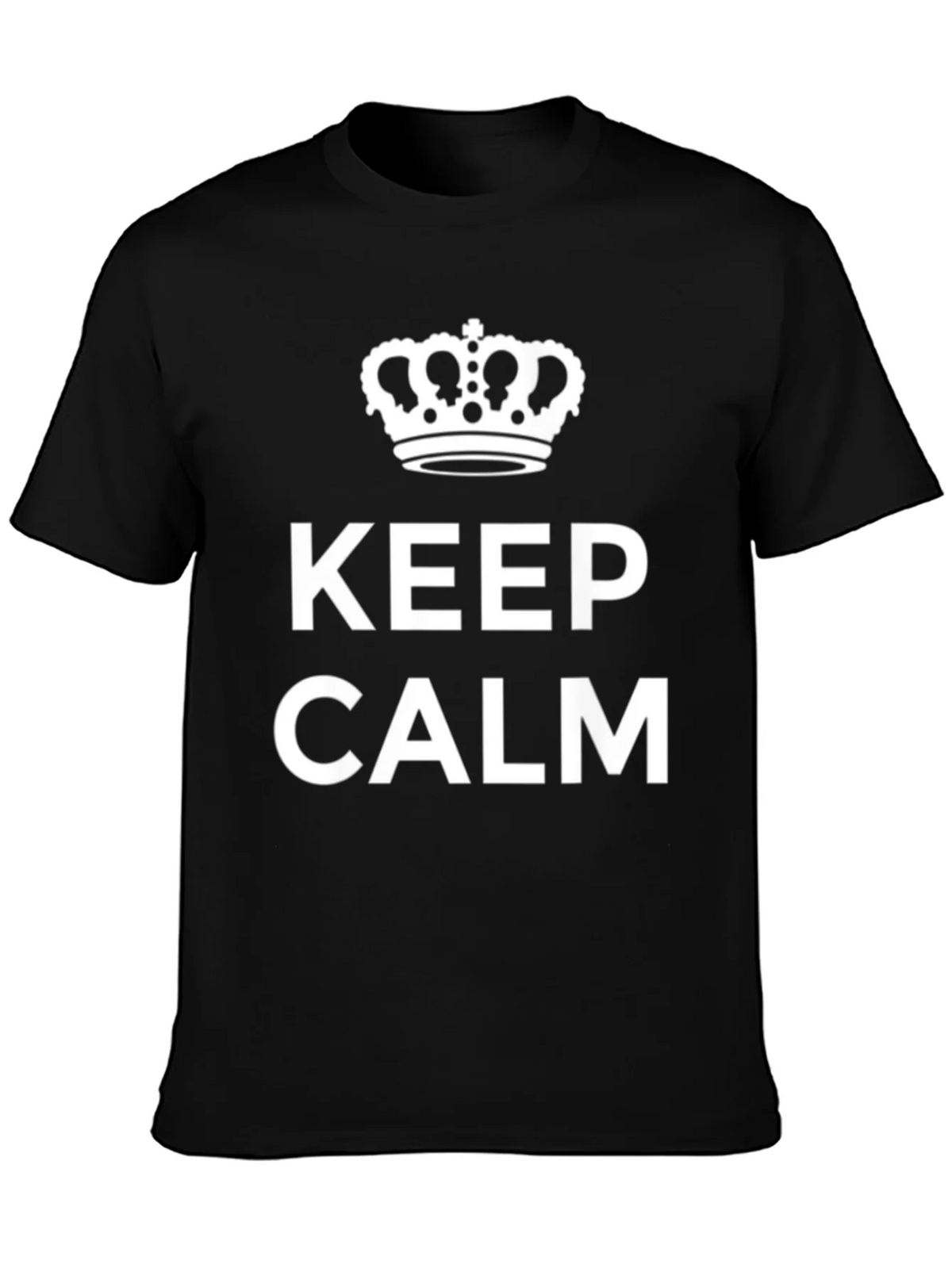 Keep Calm Crown Black Graphic Tee product image 3
