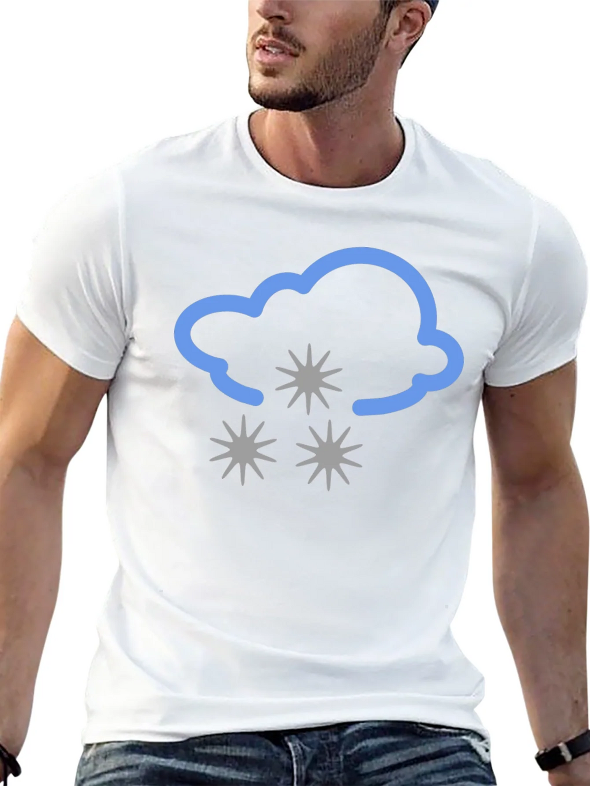 Snowy Cloud Graphic Tee - Black product image 12