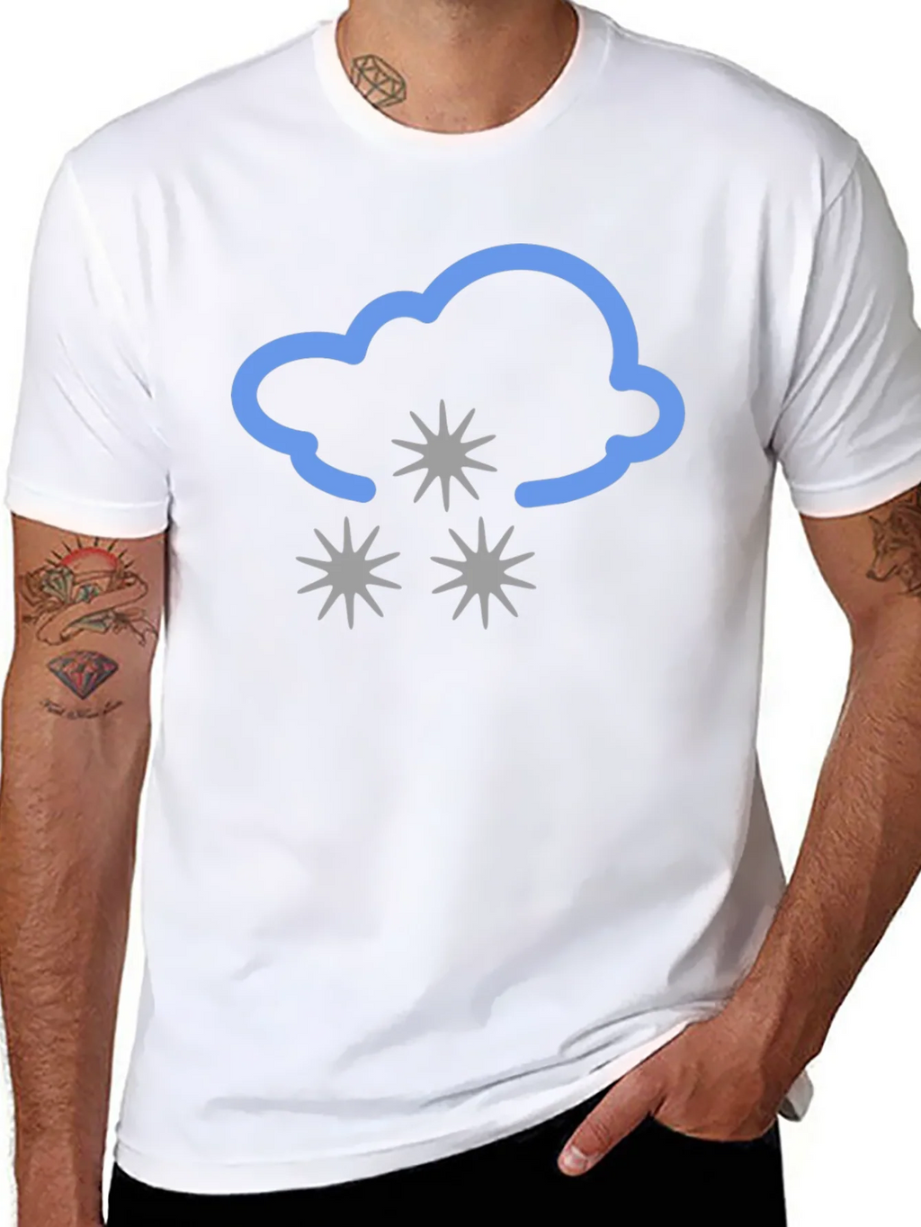 Snowy Cloud Graphic Tee - Black product image 7
