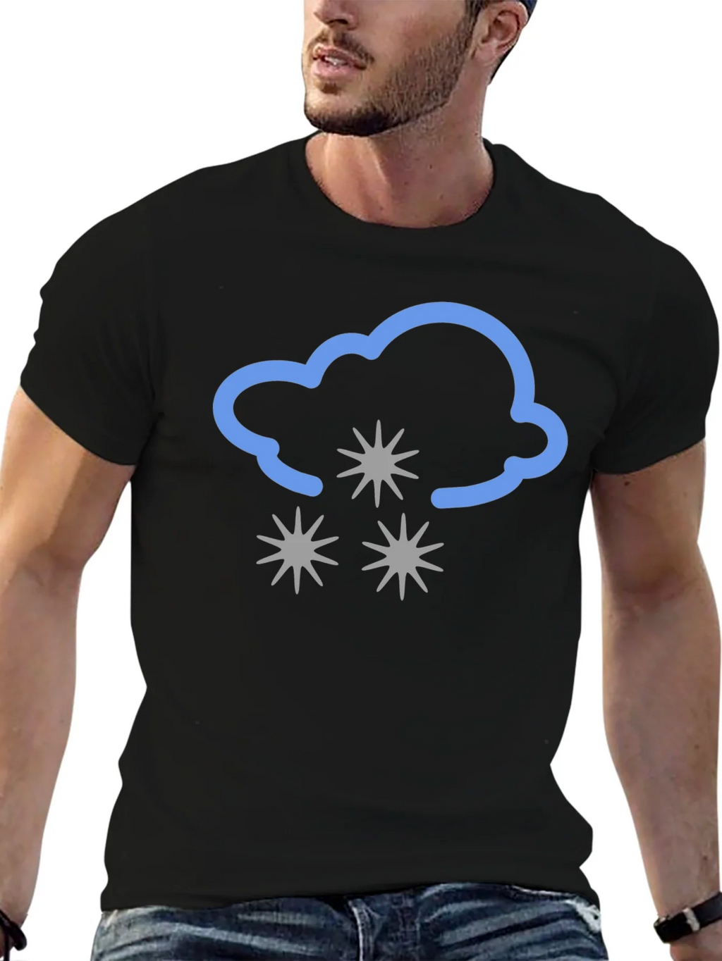 Snowy Cloud Graphic Tee - Black product image 6