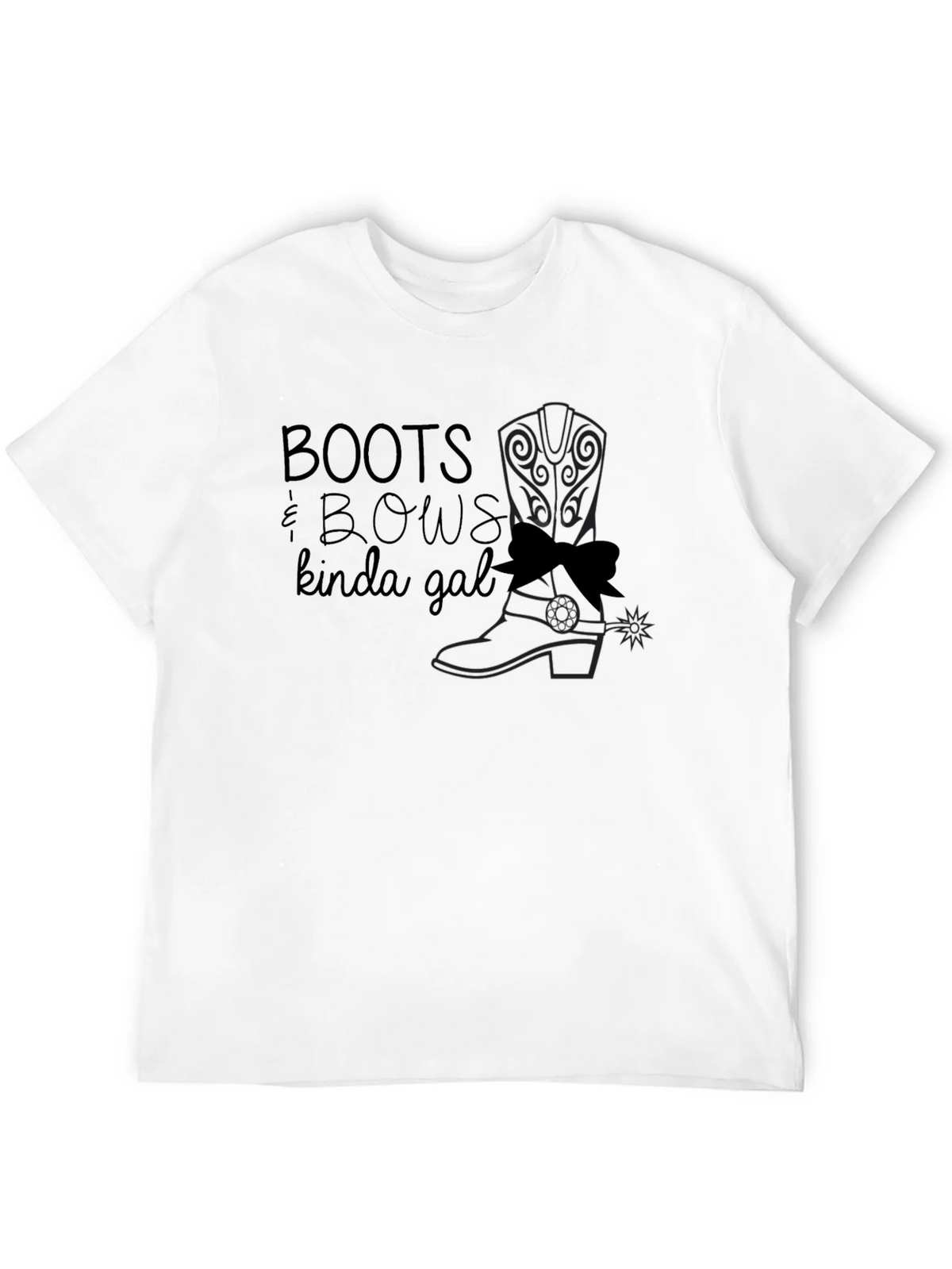 Boots & Bows Kinda Gal Black T-Shirt product image 11