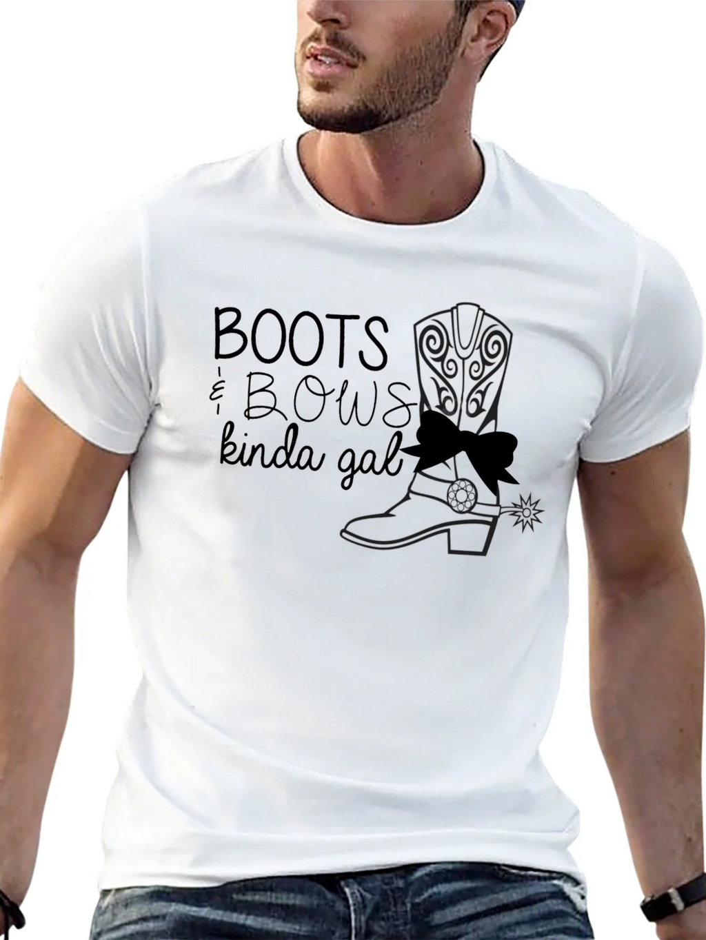 Boots & Bows Kinda Gal Black T-Shirt product image 12
