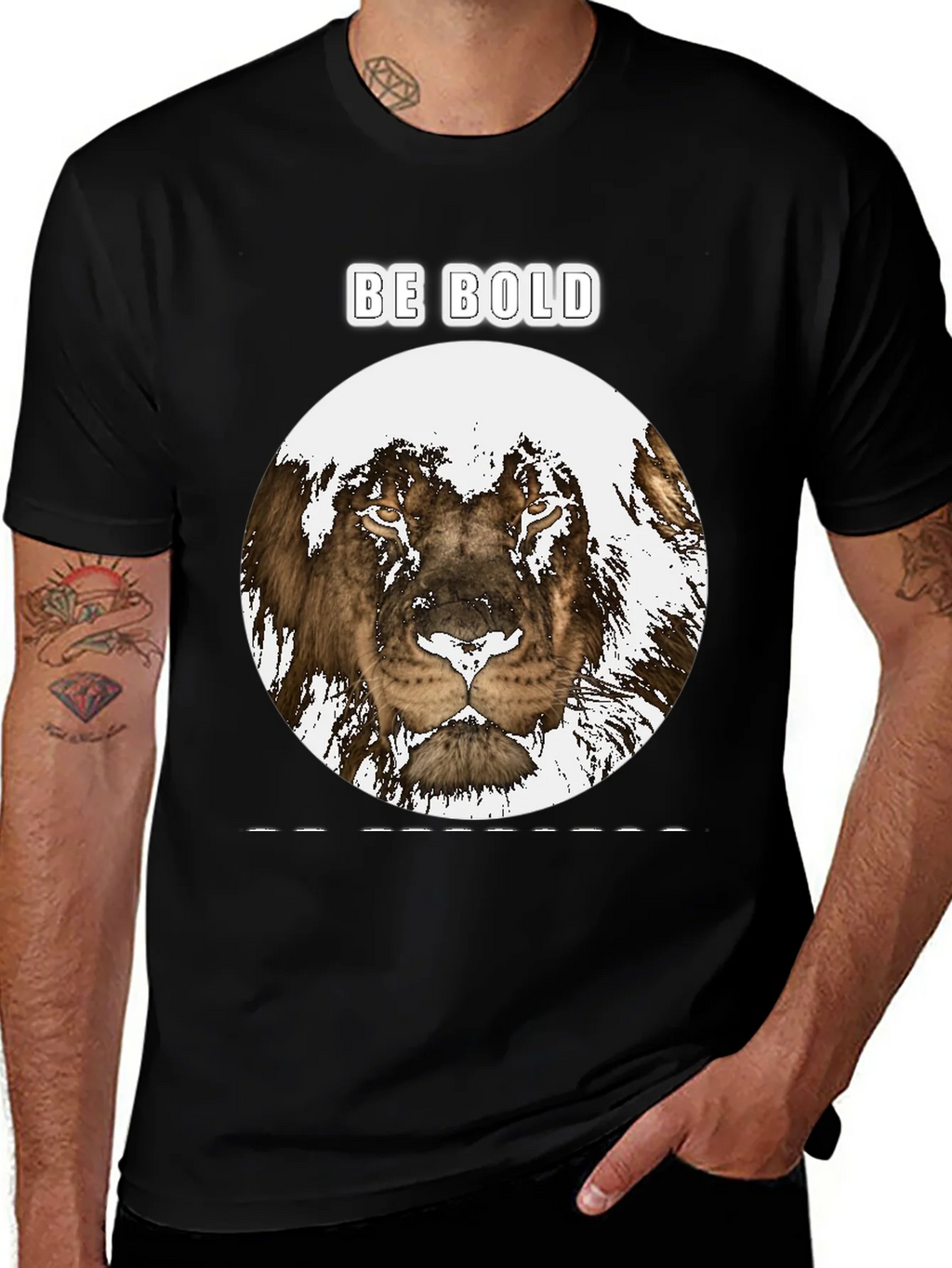 Be Bold Lion Graphic Tee - Black product image 1