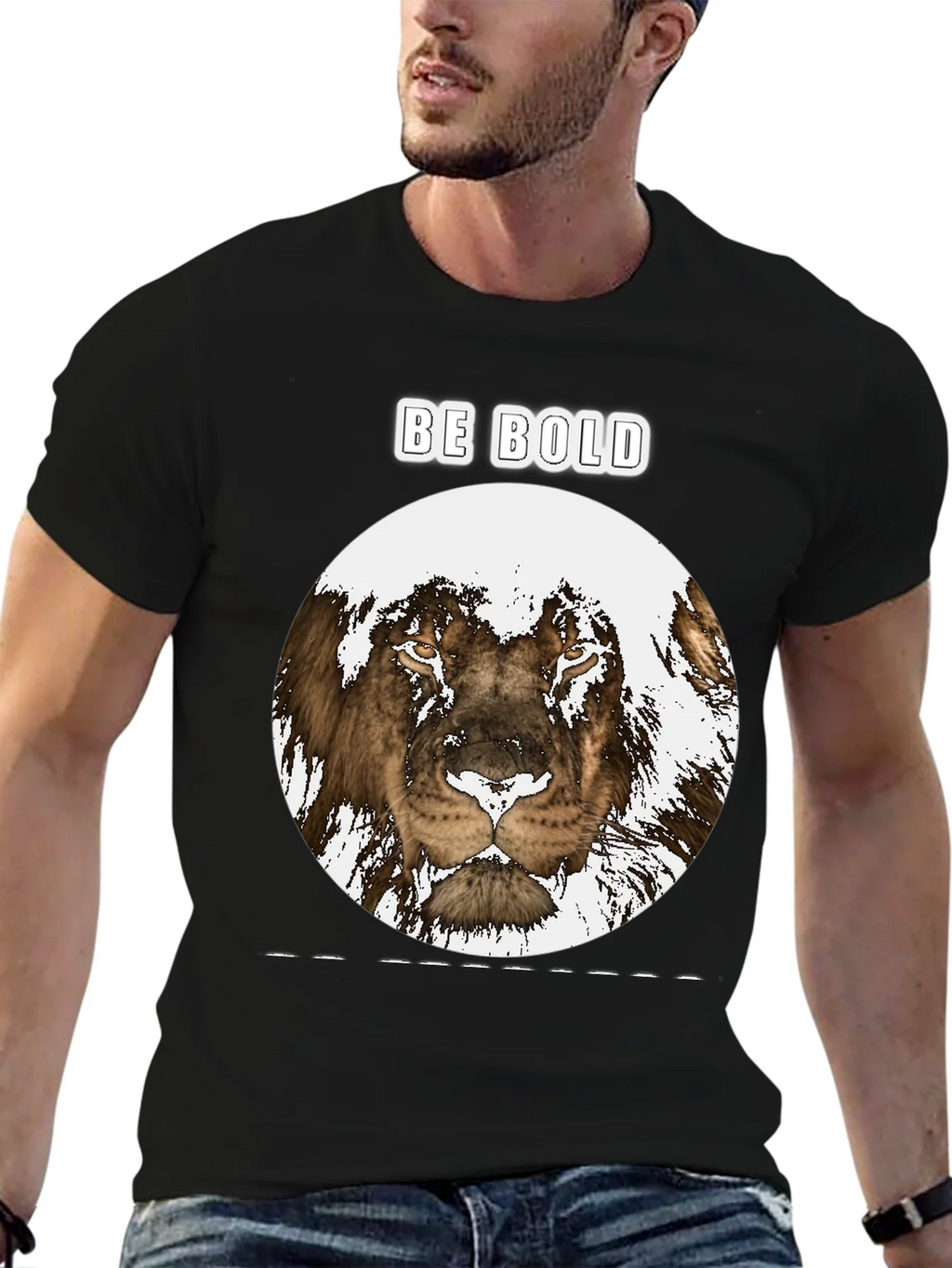 Be Bold Lion Graphic Tee - Black product image 6
