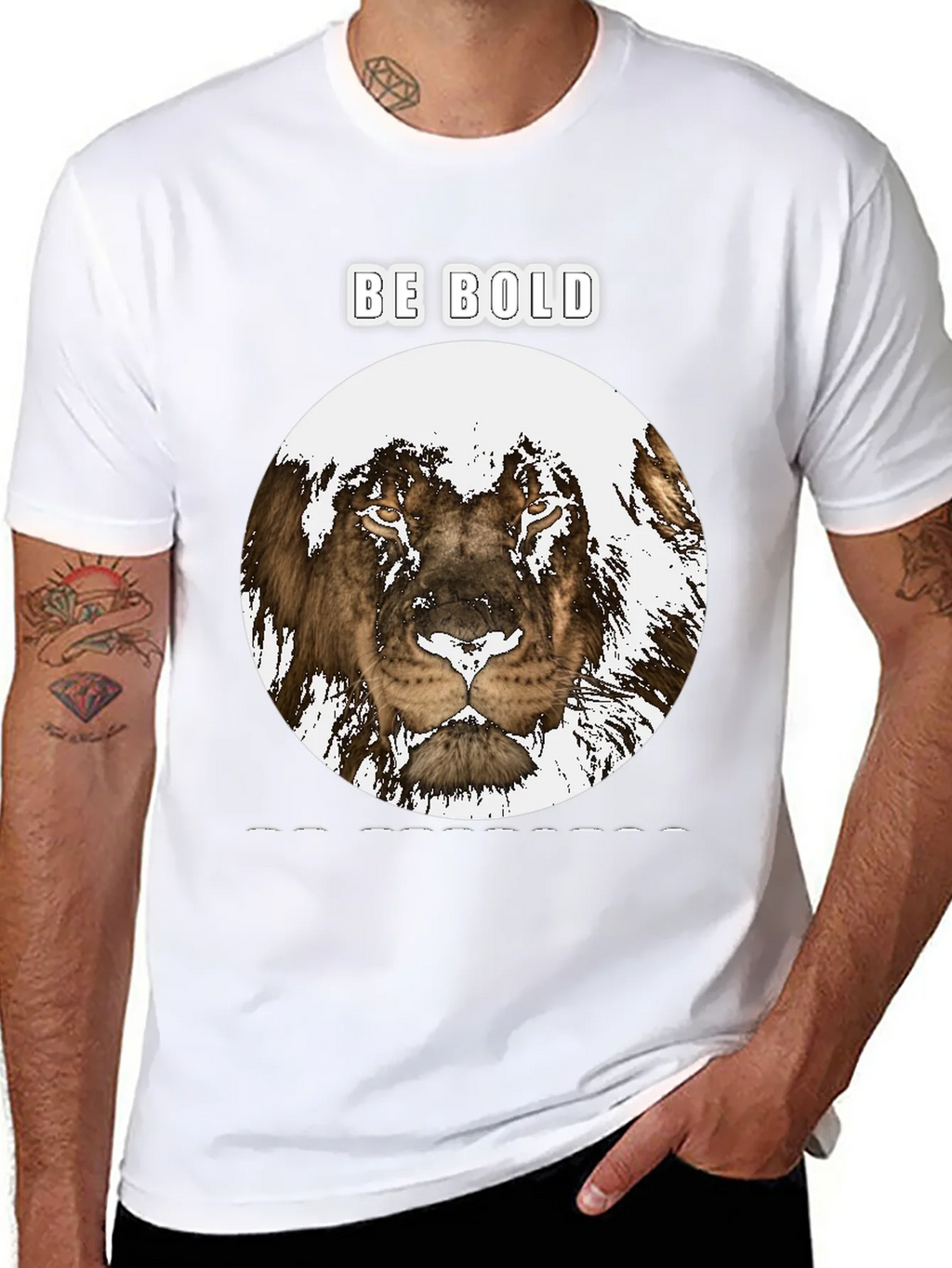 Be Bold Lion Graphic Tee - Black product image 7