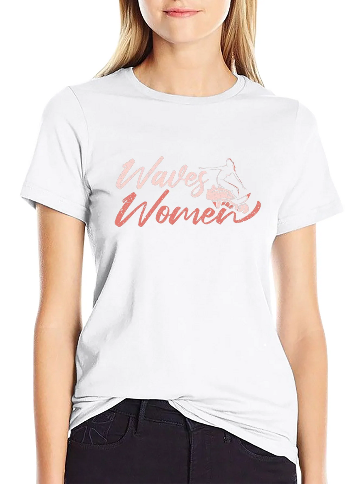 Waves Womens Graphic Tee - Black product image 8