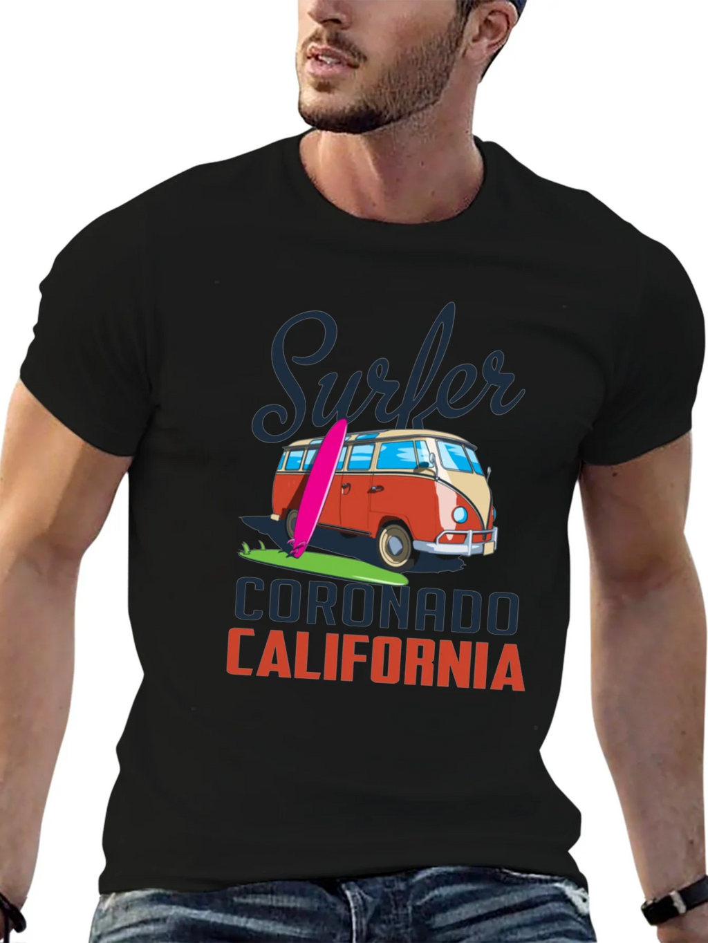 Surfer Coronado California T-Shirt Retro Van product image 6